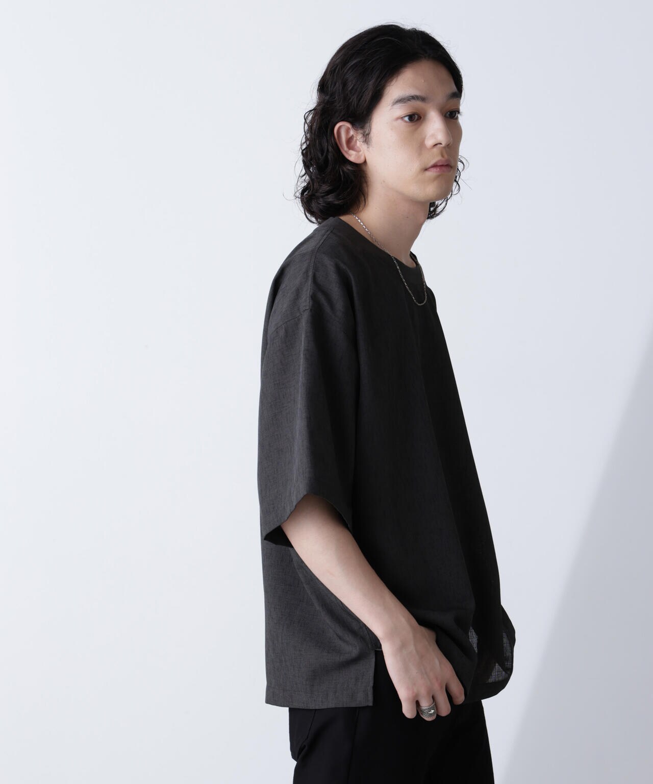 テックリネン布帛Tシャツ 半袖(セットアップ可) 6724224230
