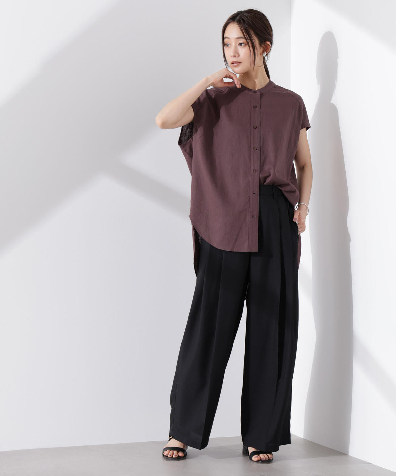 Anti Smell Linen フレンチスリーブシャツ 6735121302