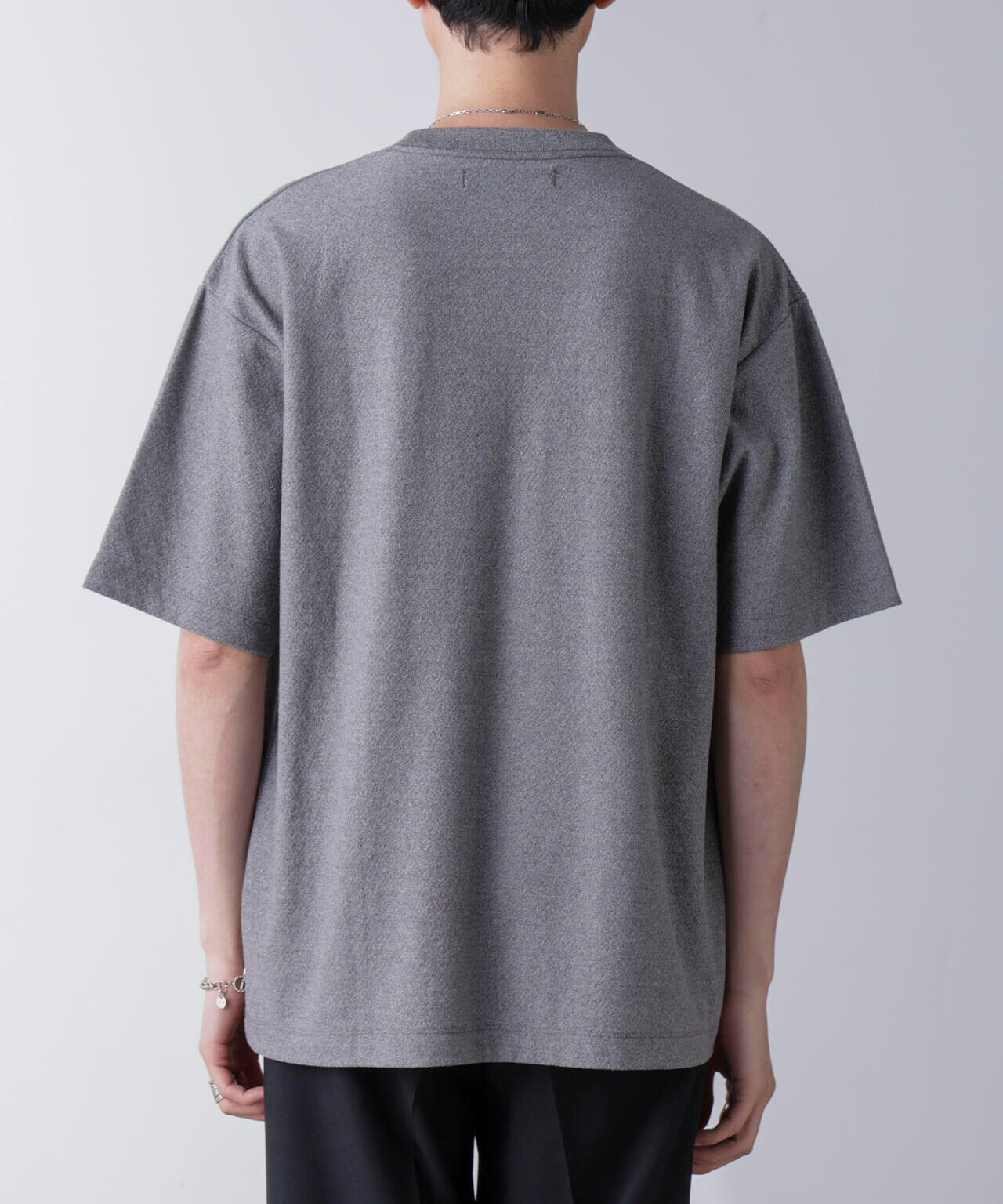 カットジョーゼットクルーネックTシャツ 6684224211
