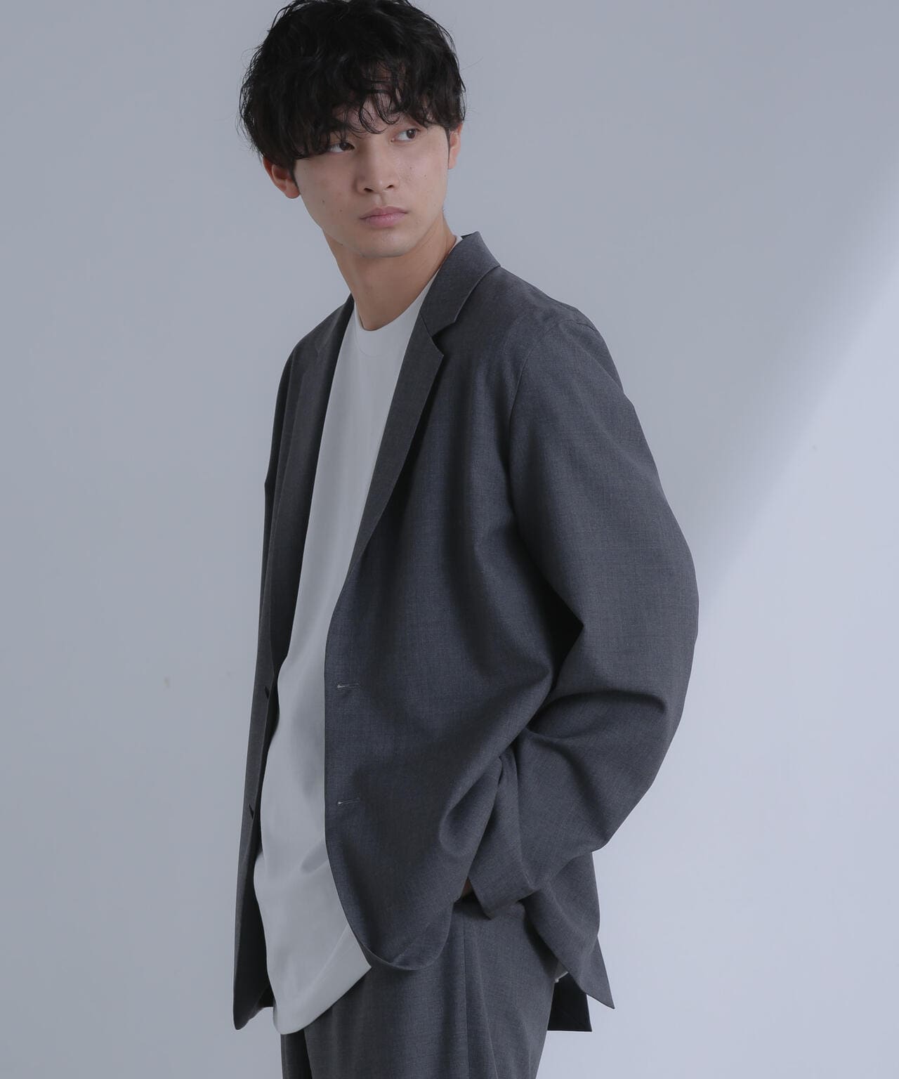ATON/WOOL TROPICAL TAILORED JACKET 6704116021