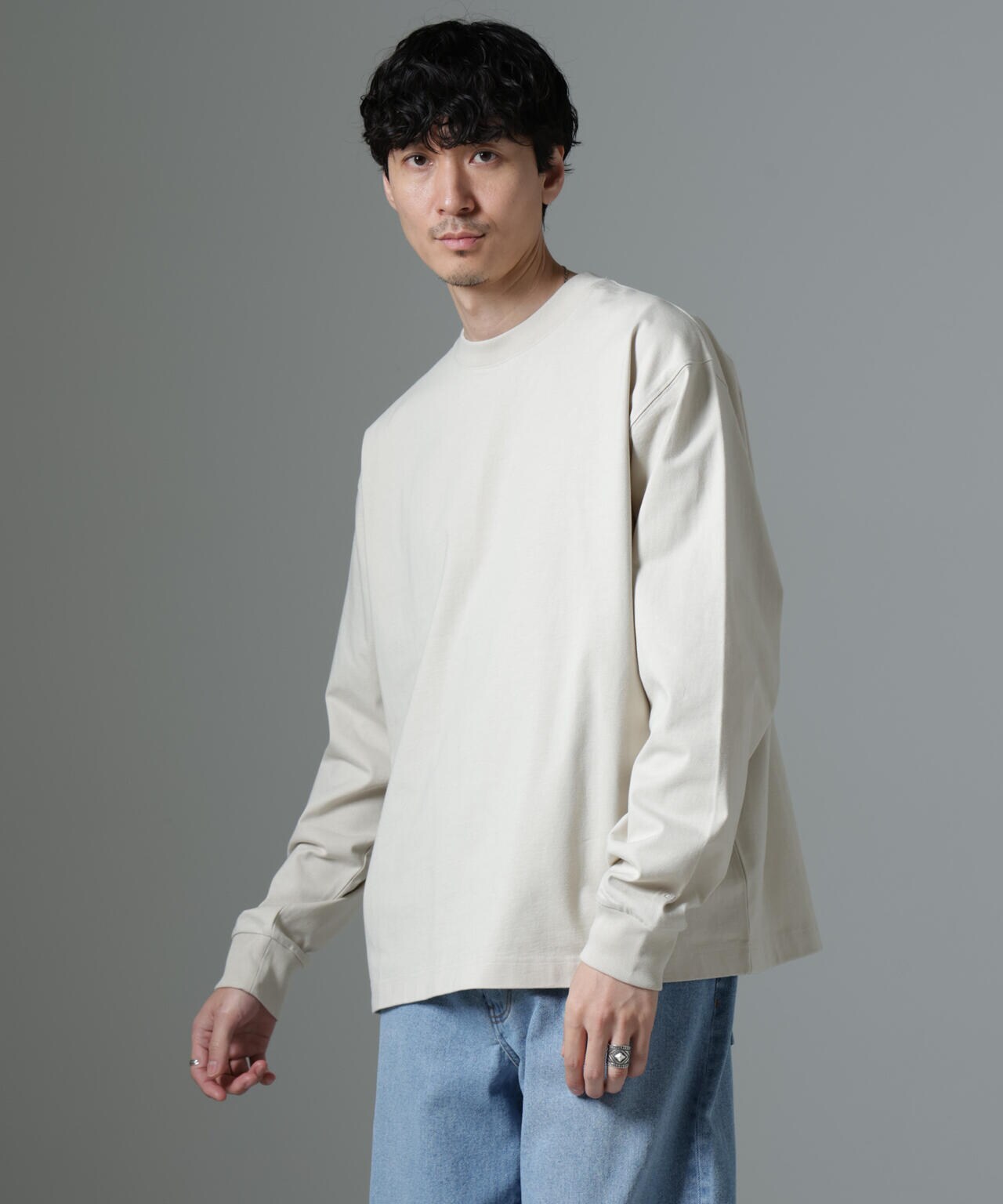 ビッグシルエットワンポイントTシャツ 長袖 6725123204
