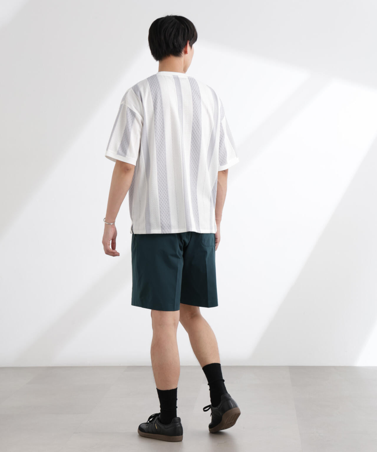 ストライプジャガードTシャツ 半袖 6725124221