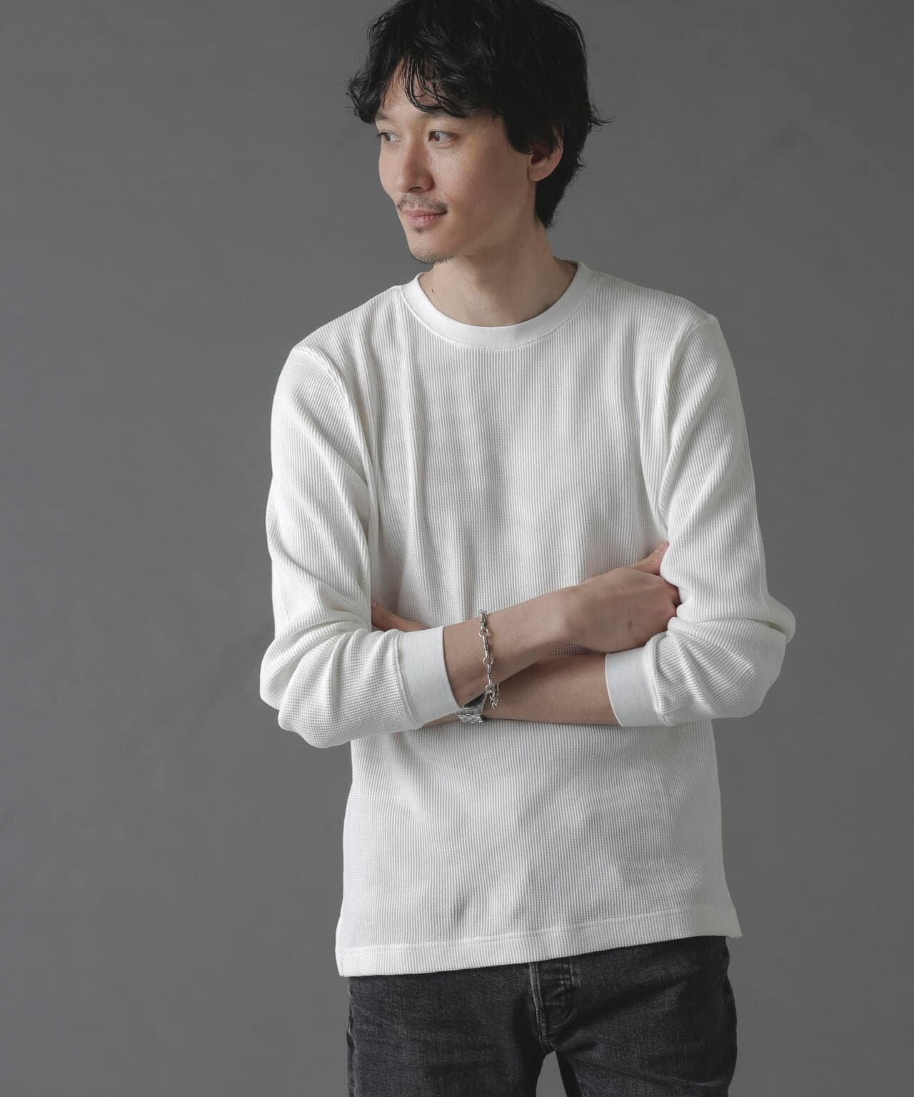 アンチスメルワッフルTシャツ 長袖 6724123212