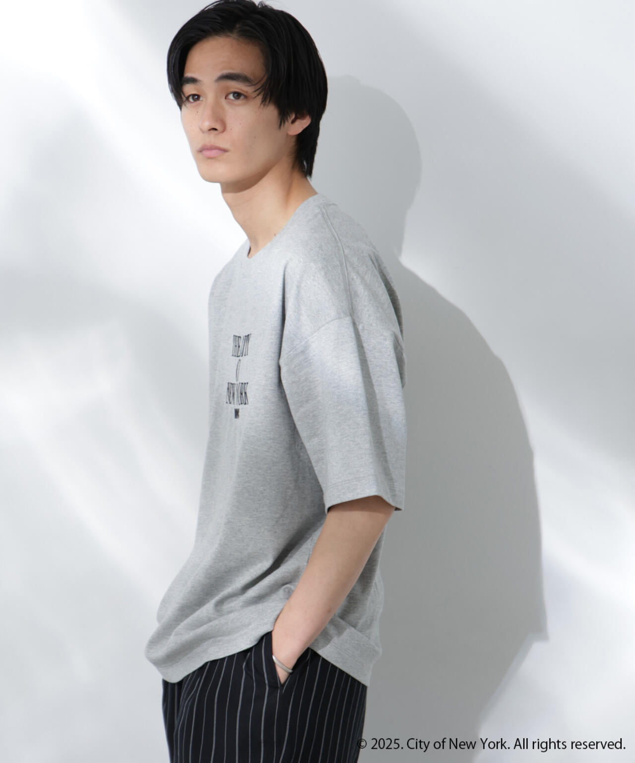 Anti Soaked(R)×NYC ロゴ刺繍 汗染み防止Tシャツ 6685124222