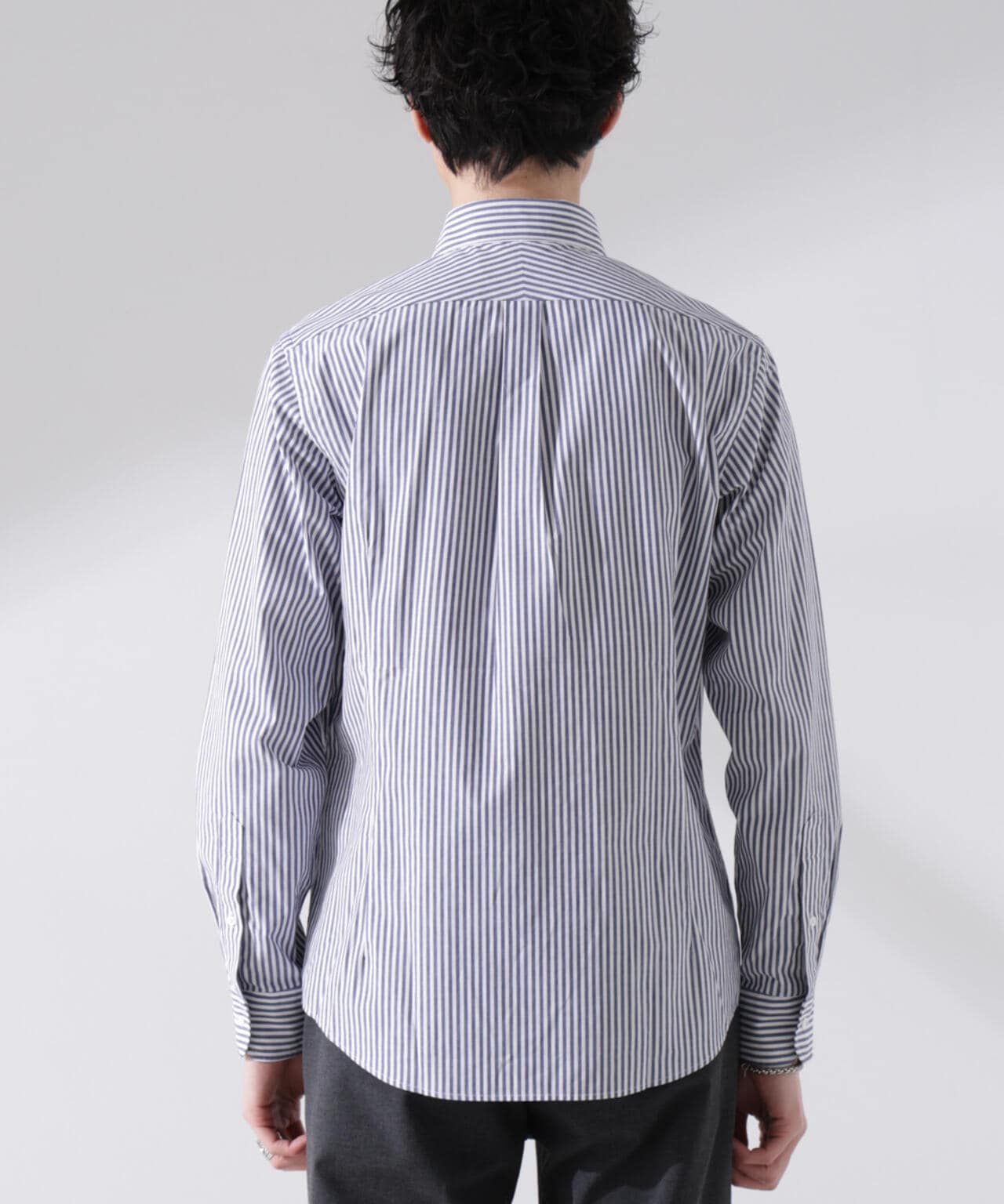 「N shirt」Anti Soaked(R) 汗染み防止ホリゾンタルカラーシャツ長袖 6685120202