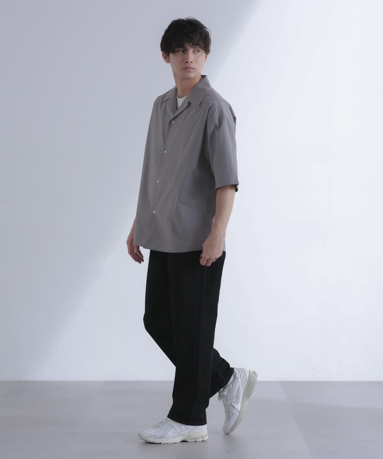 「大人のワイドシャツ」オープンカラー 半袖 6684121215