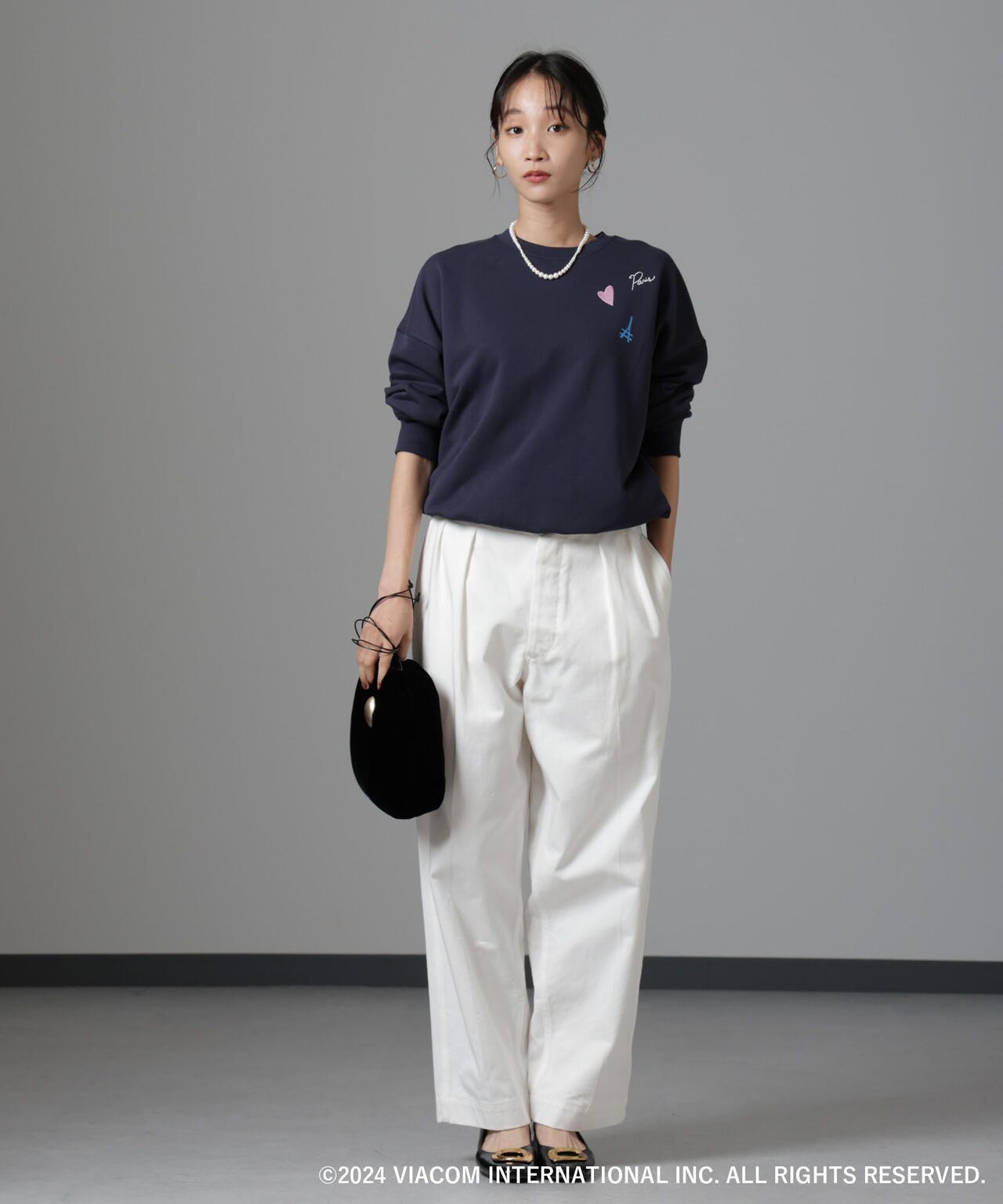 Emily in Paris×FUDGE 別注刺繍スウェット 6694223312