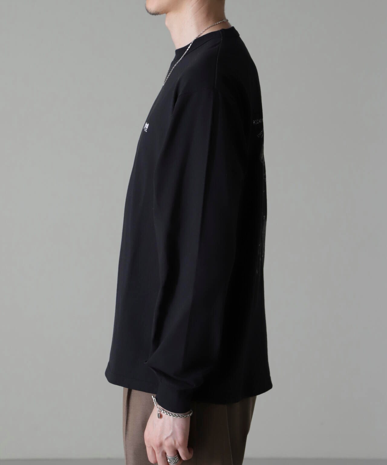 Schott/別注 "LEATHER PARTS" L/S TEE 6704223068