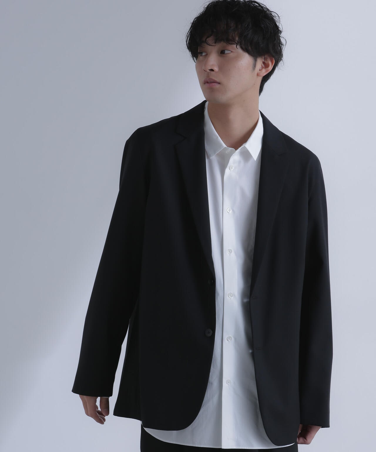 ATON/WOOL TROPICAL TAILORED JACKET 6704116021