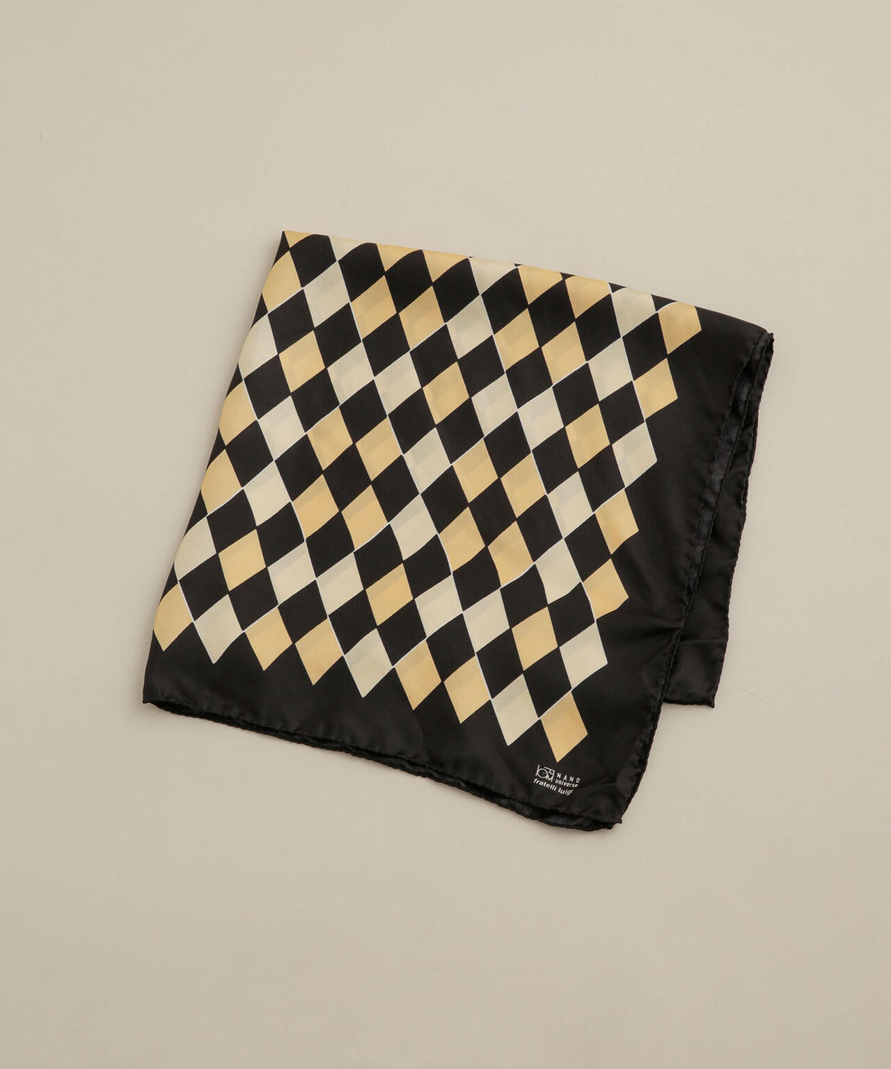 fratelli luigi/BANDANA 別注シルクツイルビンテージダイヤ柄スカーフ 6712241308