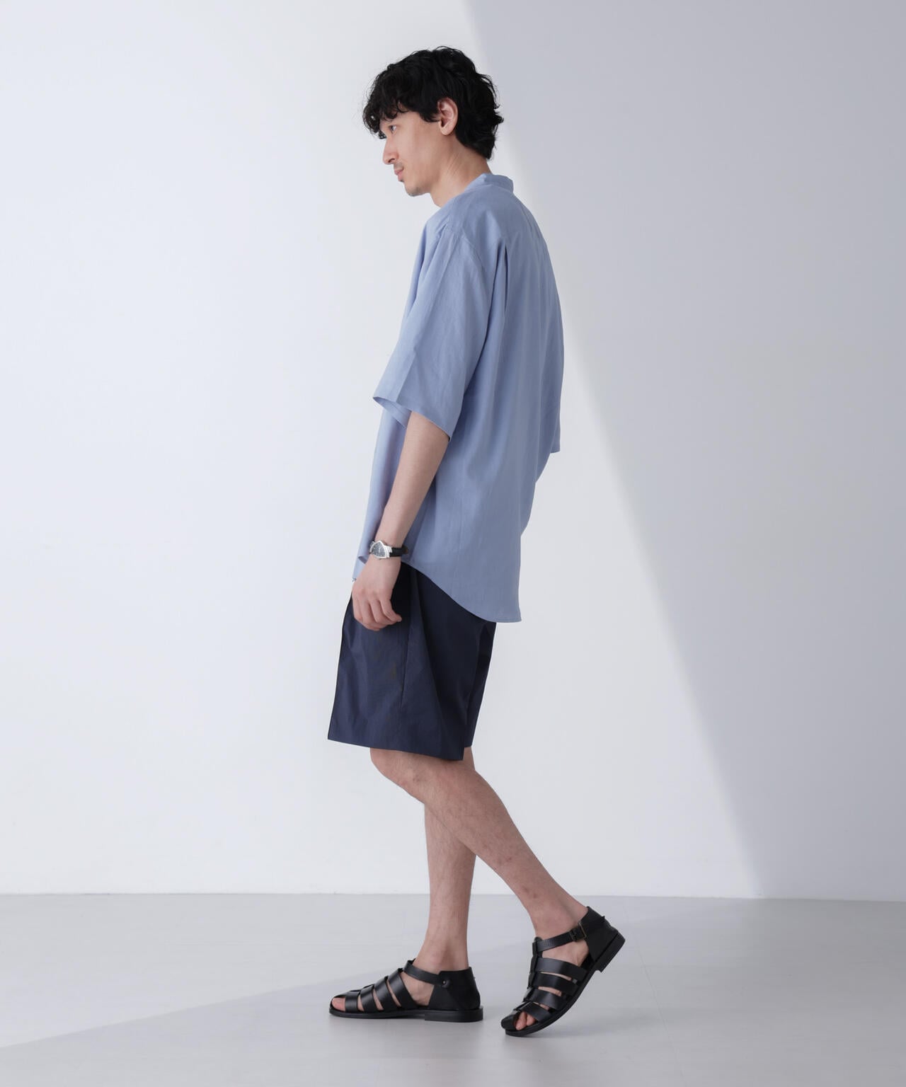 「N SHORTS」ショーツ ライトナイロンピンストライプ 6684128206