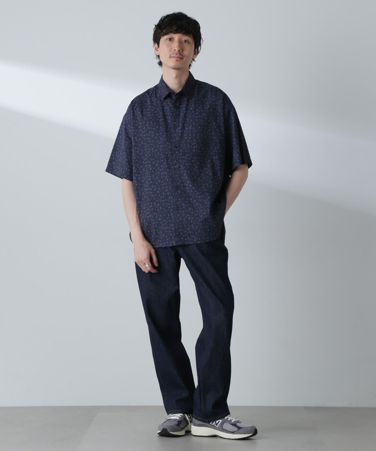 小花柄レギュラーシャツ 半袖 6724121230