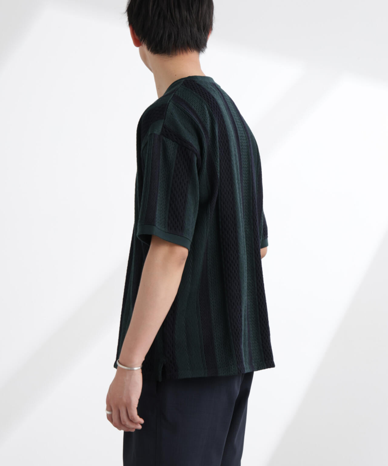 ストライプジャガードTシャツ 半袖 6725124221