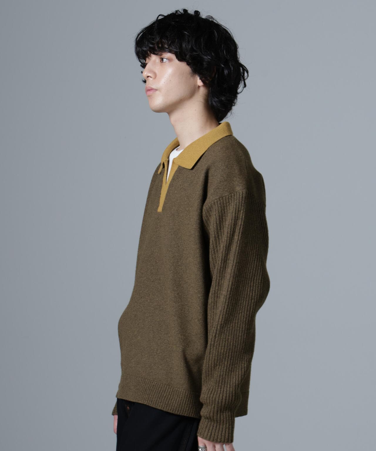 WEB限定/バイカラースキッパーニット 6724222229