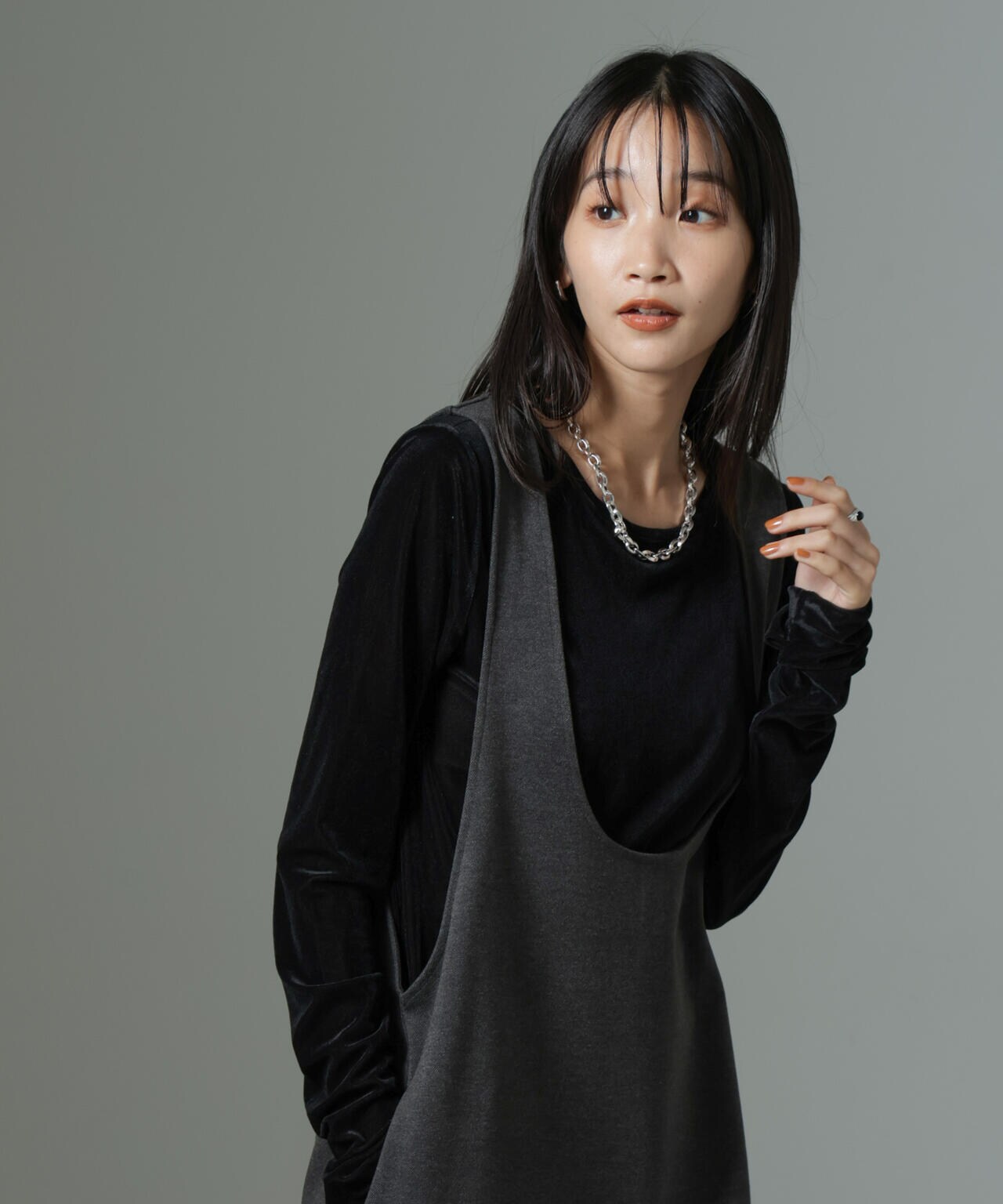 シアーベロアロングTシャツ 6735123302