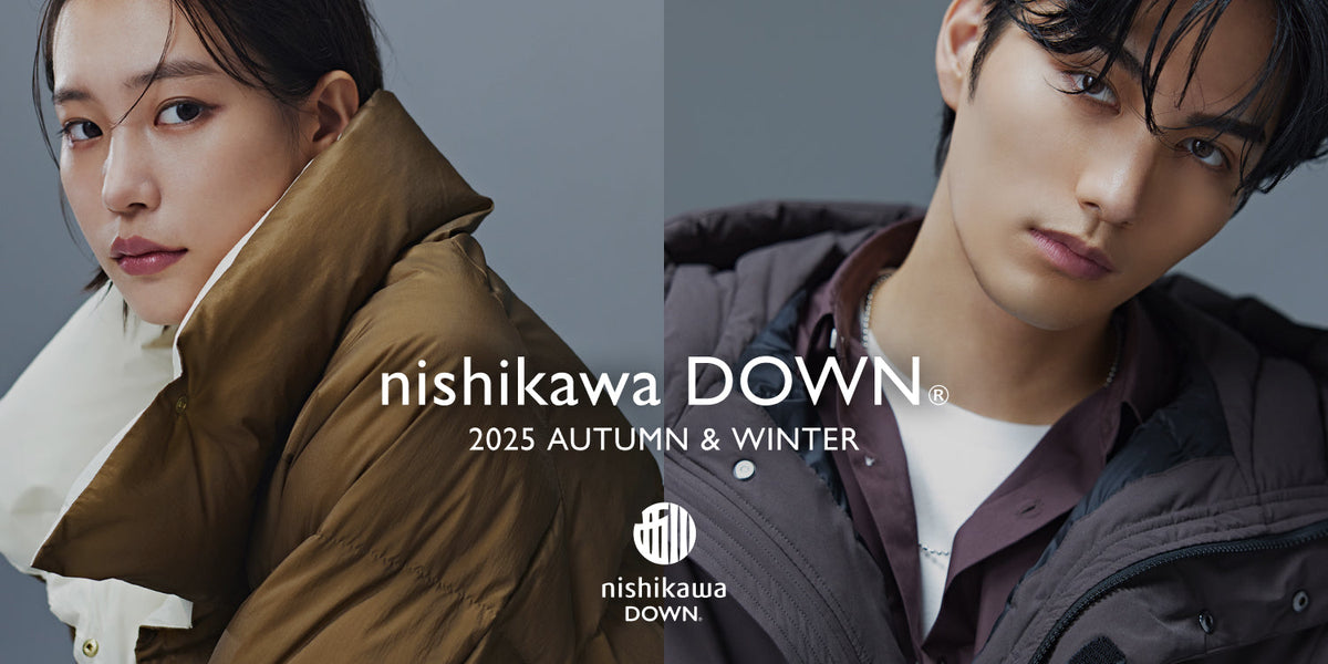 nishikawa DOWNⓇ 2025秋冬コレクション』掲載メンズアイテム