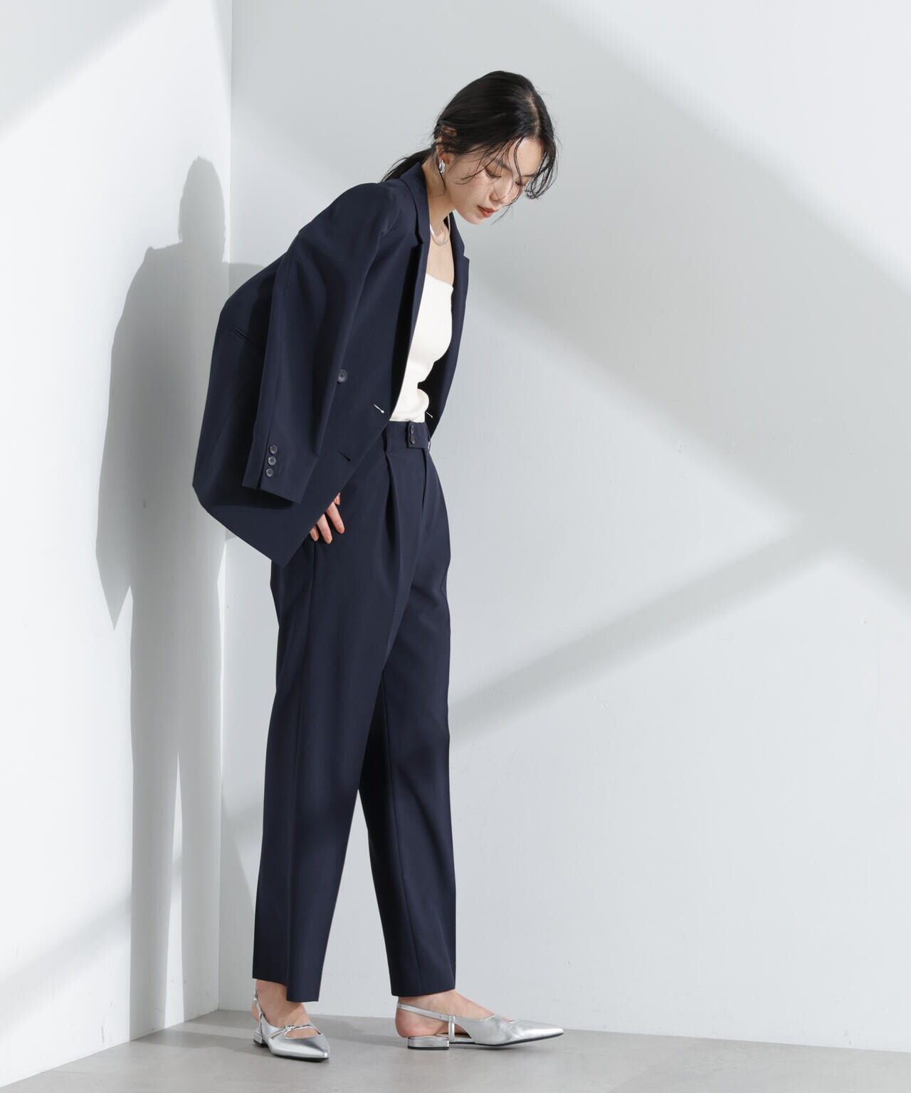 ライトファンクション タックセミワイドパンツ(セットアップ可) 6695127300