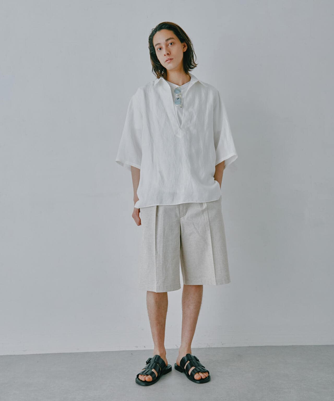 ダブルカバーツイルスキッパーシャツ 6684121219