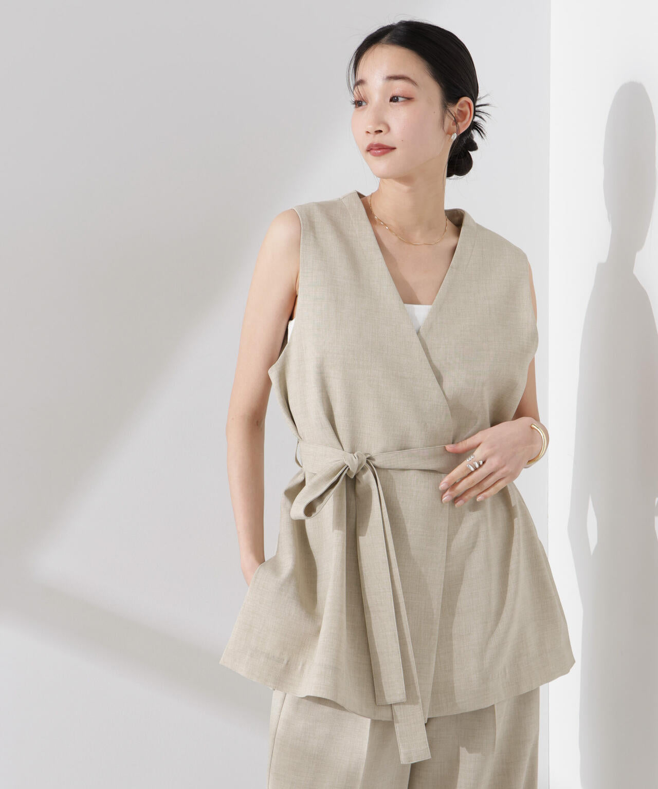 多機能素材ジレ(セットアップ可) 6735116305