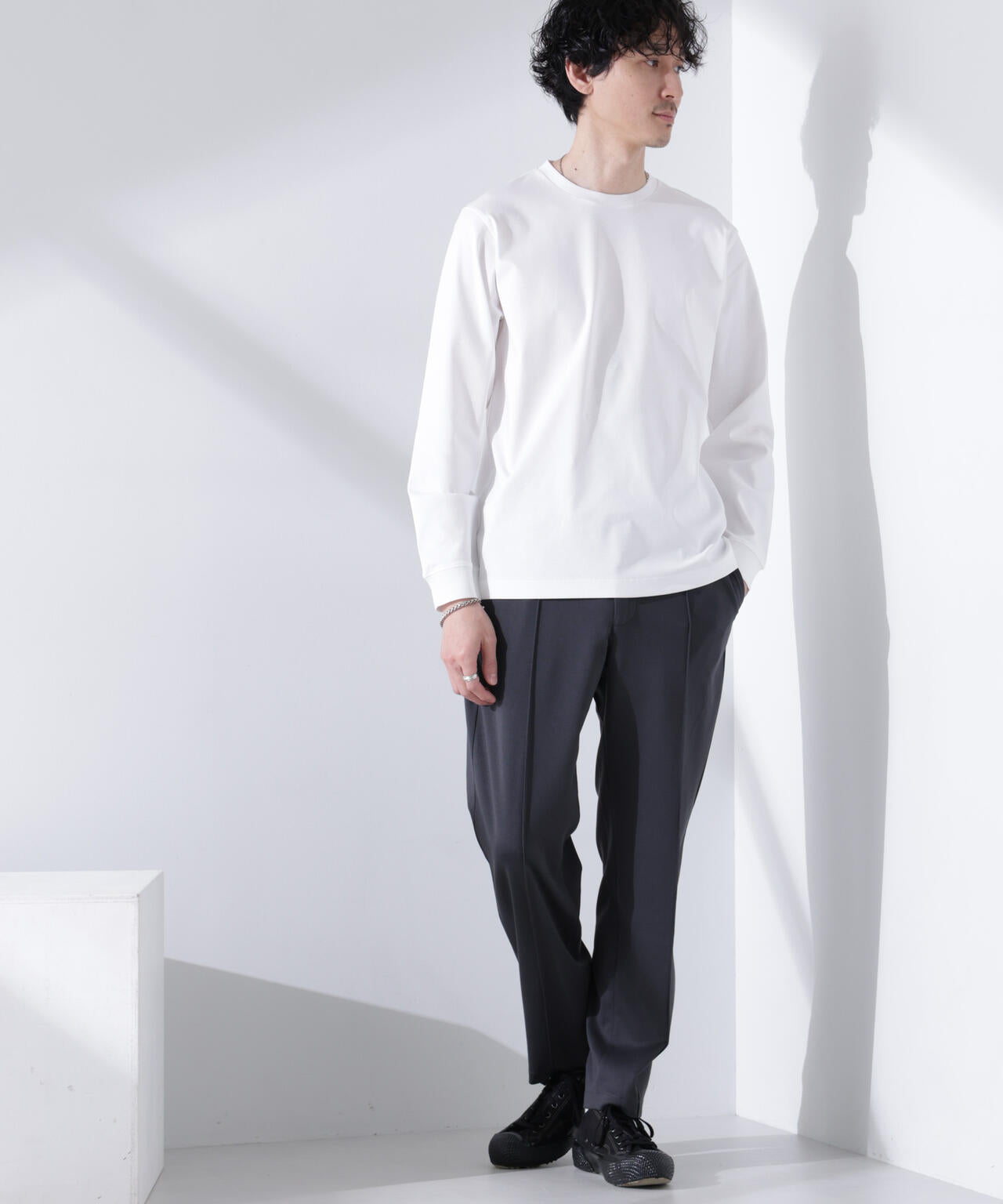 アンチスメル クルーネックTシャツ 長袖 6725123205