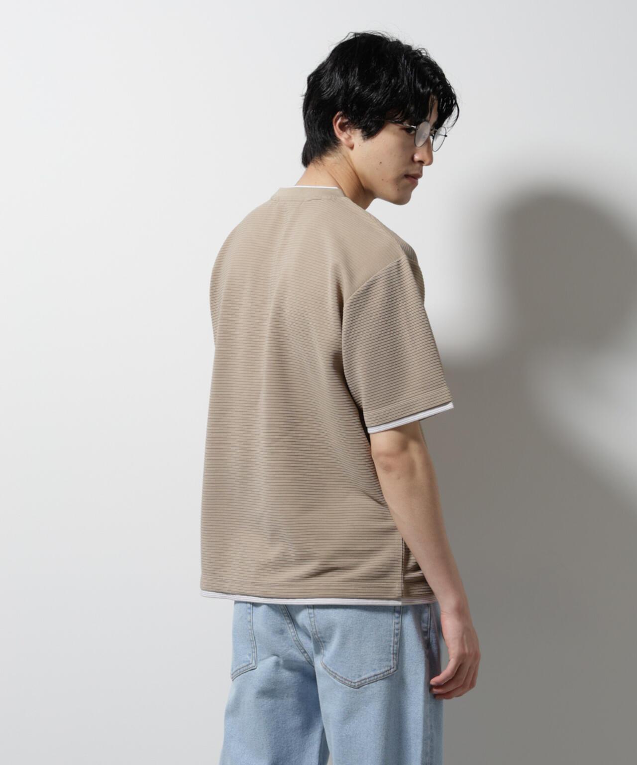 ガーターフェイクレイヤードTシャツ 半袖 6725124236