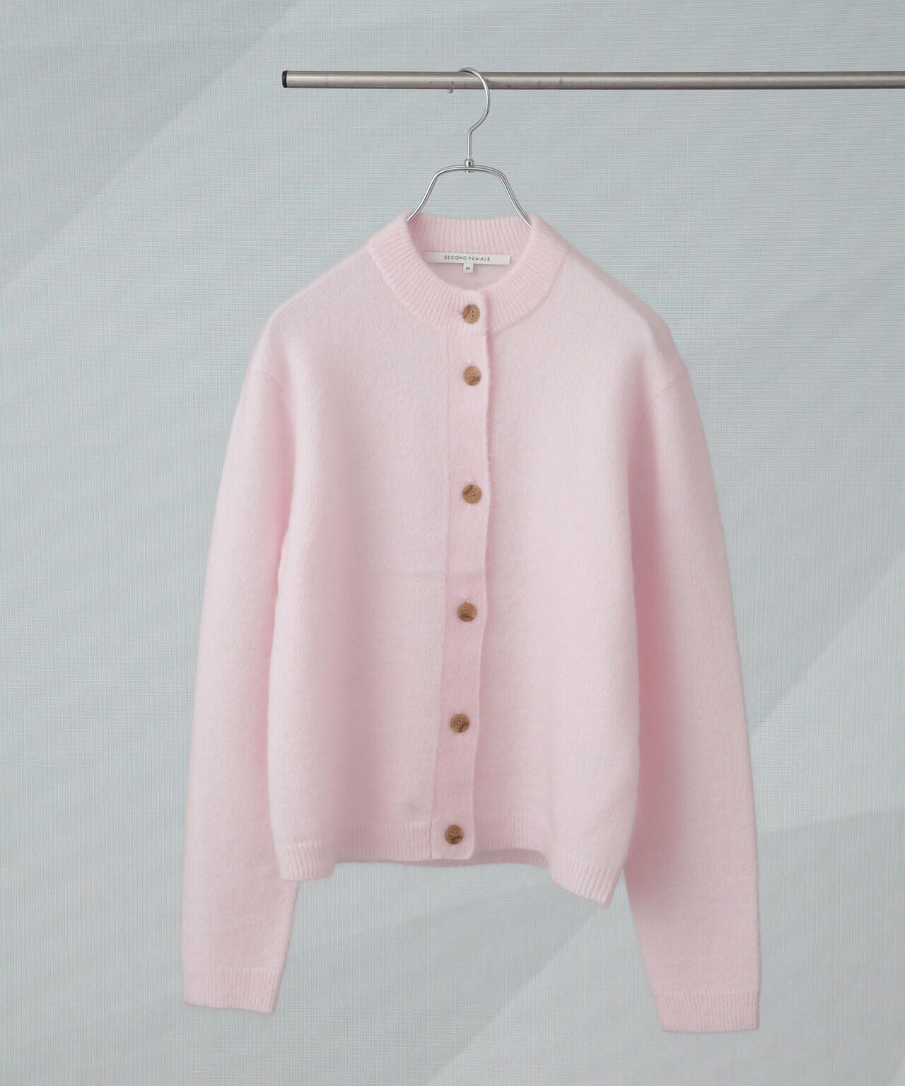 SECOND FEMALE/Brook Knit Plain Cardigan 6714222059