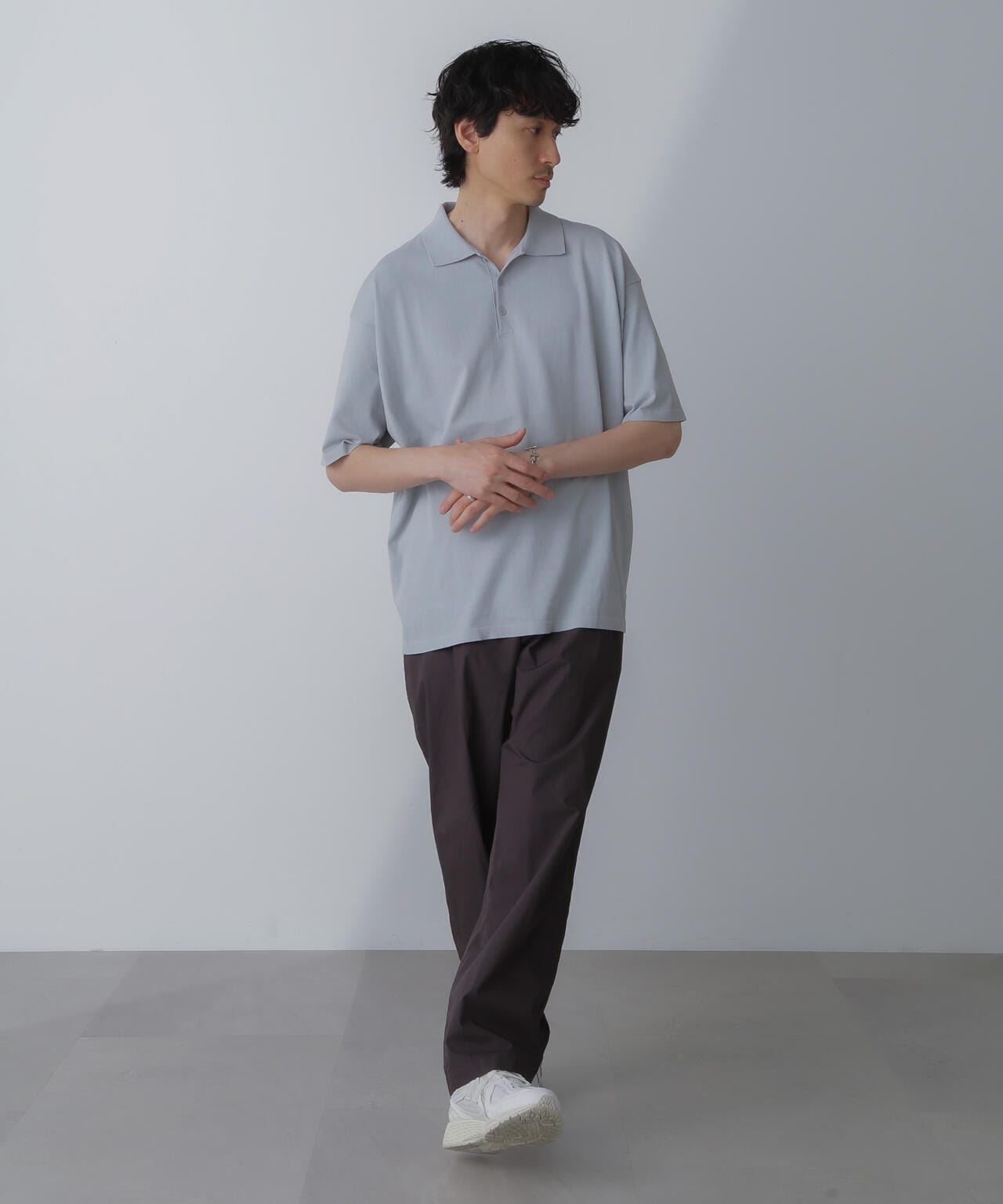 ATON/FRESCA KNIT CREW POLO KNIT 6704124007