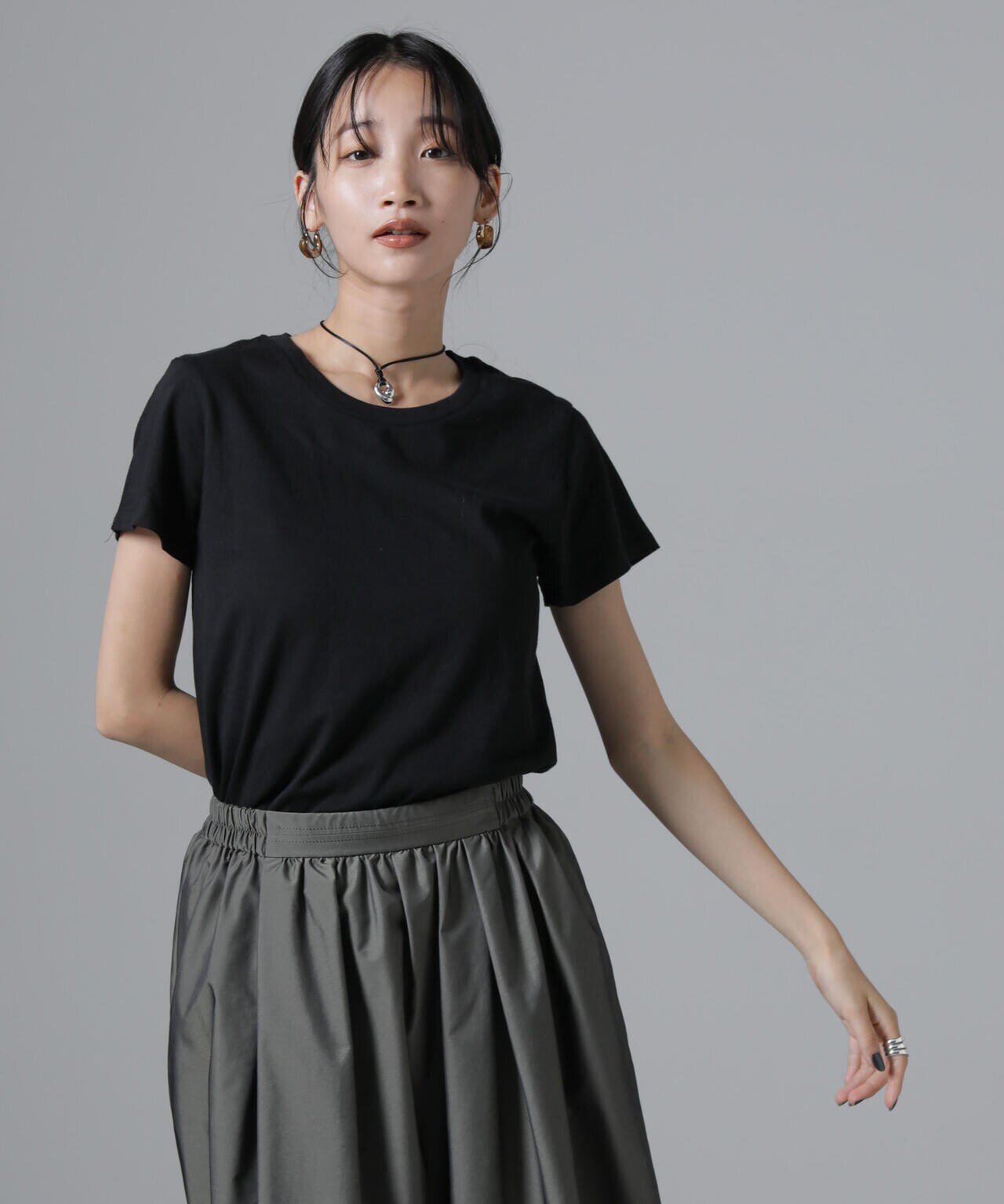 Hanes/2P JapanFit for HER クルーネックTシャツ 6715124014