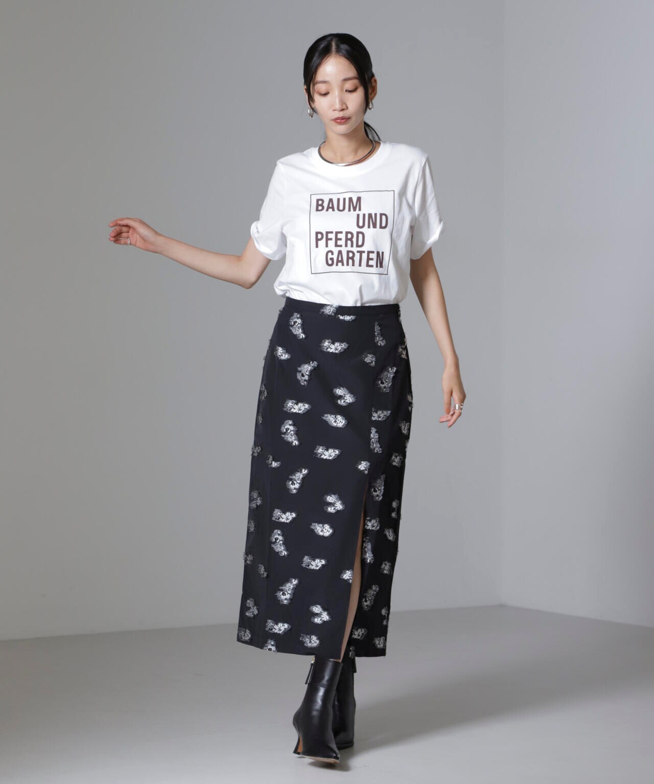 Baum und Pferdgarten/Flower Jacquard スカート(セットアップ可) 6714230013