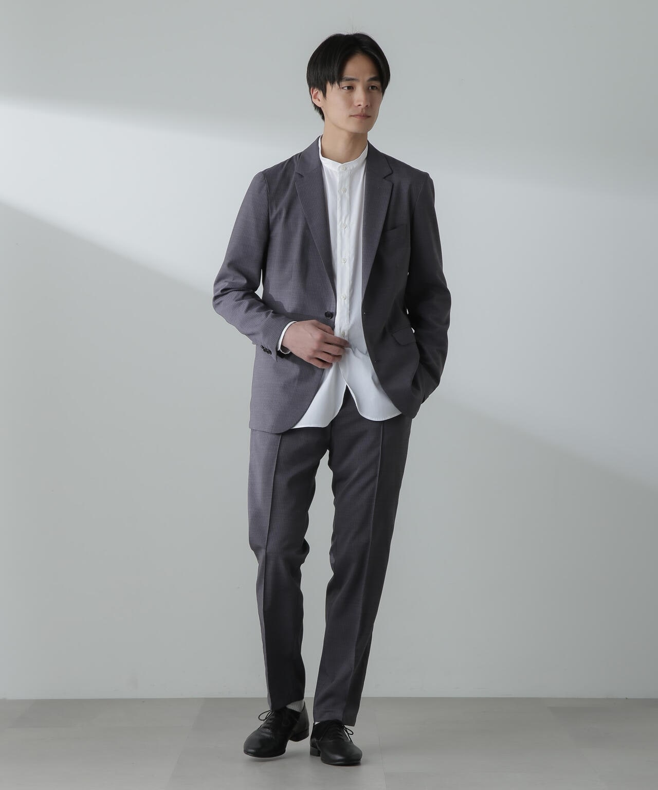 N TROUSERS」サマーウール TW ストライプ パンツ (セットアップ可)