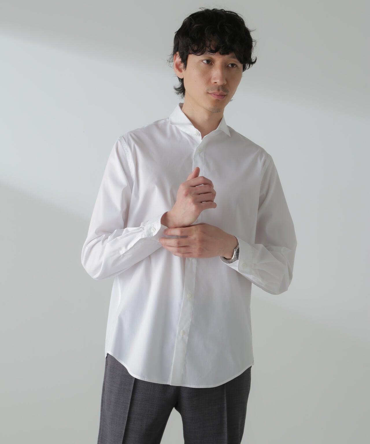 「ICE FLOW LINEN」カッタウェイシャツ 長袖 6684120224