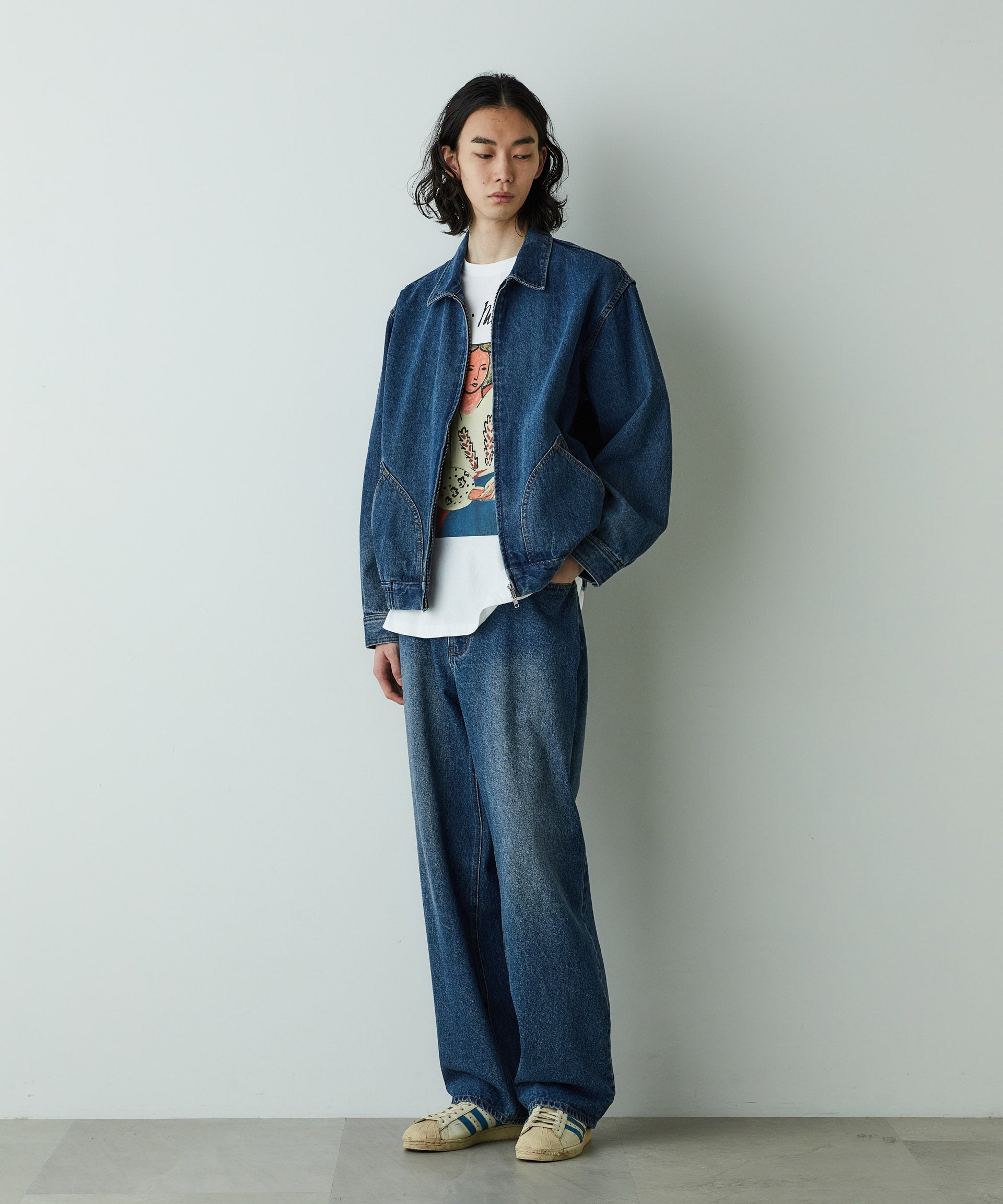 HOTEL PALACE」オテルパラス 11.5ozバイオブリーチデニムブルゾン