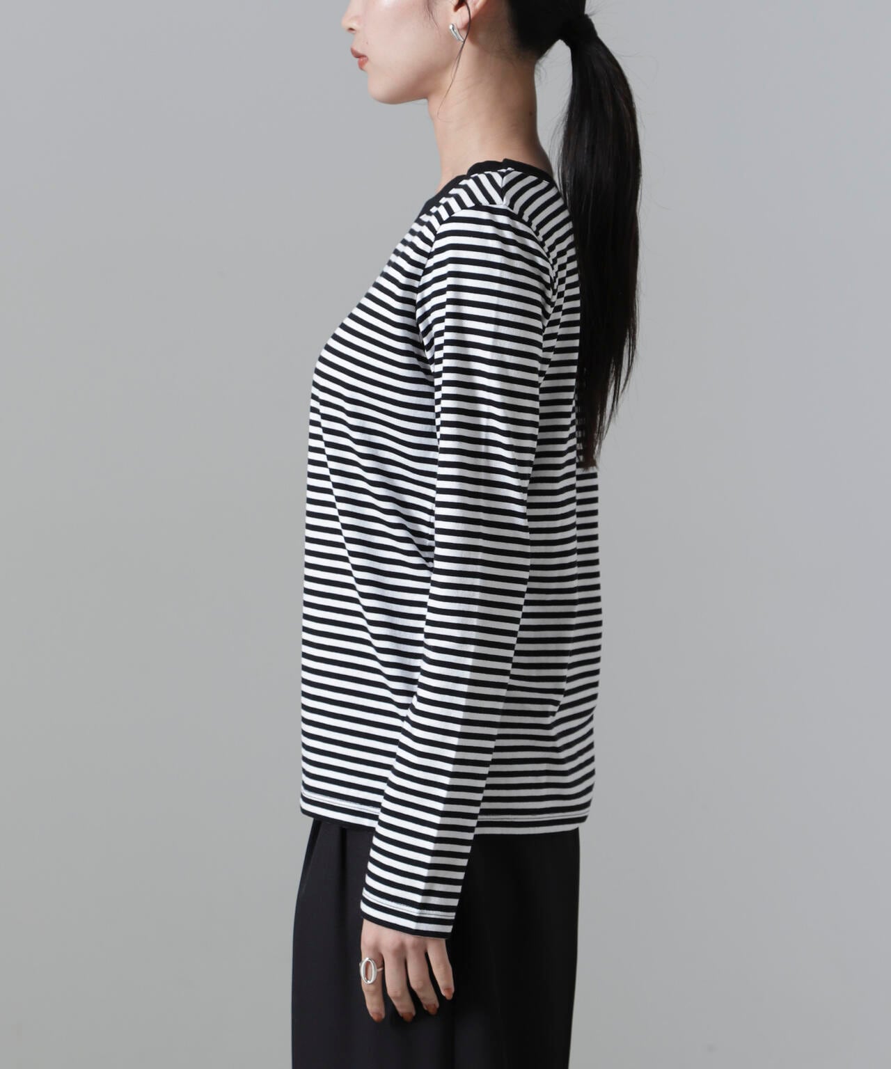 ボーダーロングスリーブＴシャツ 6734223306