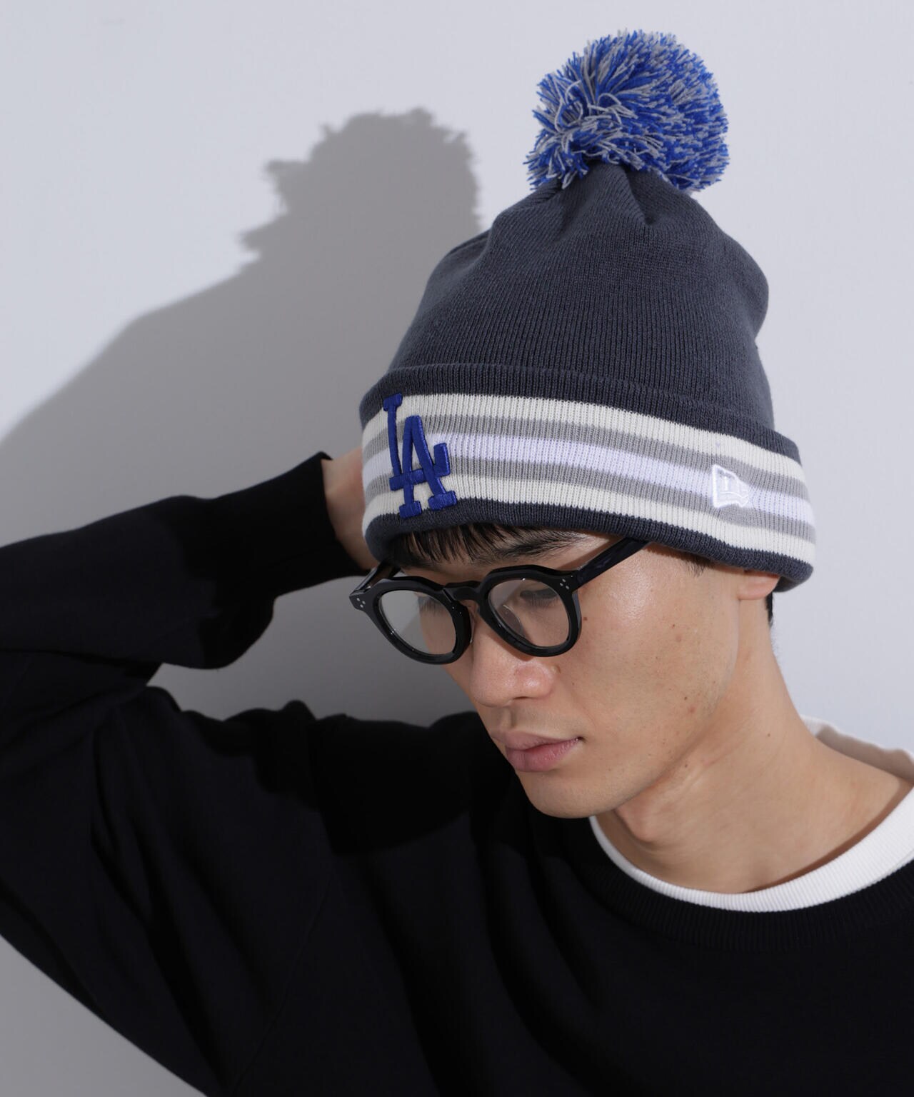 NEWERA/別注 POMPON KNIT LA /MLB ポンポンニット 6704239057