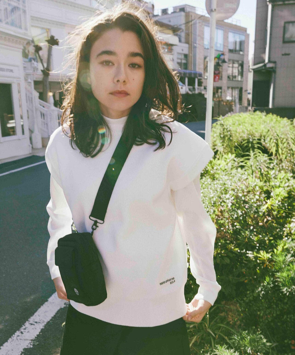 nano universe GOLF / 畦メランジ ニットベスト 