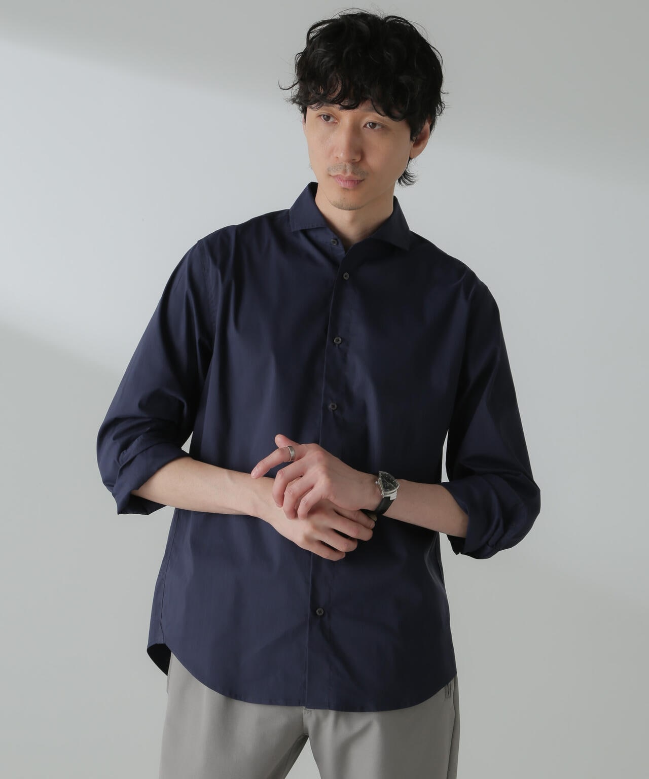 「ICE FLOW LINEN」カッタウェイシャツ 長袖 6684120224