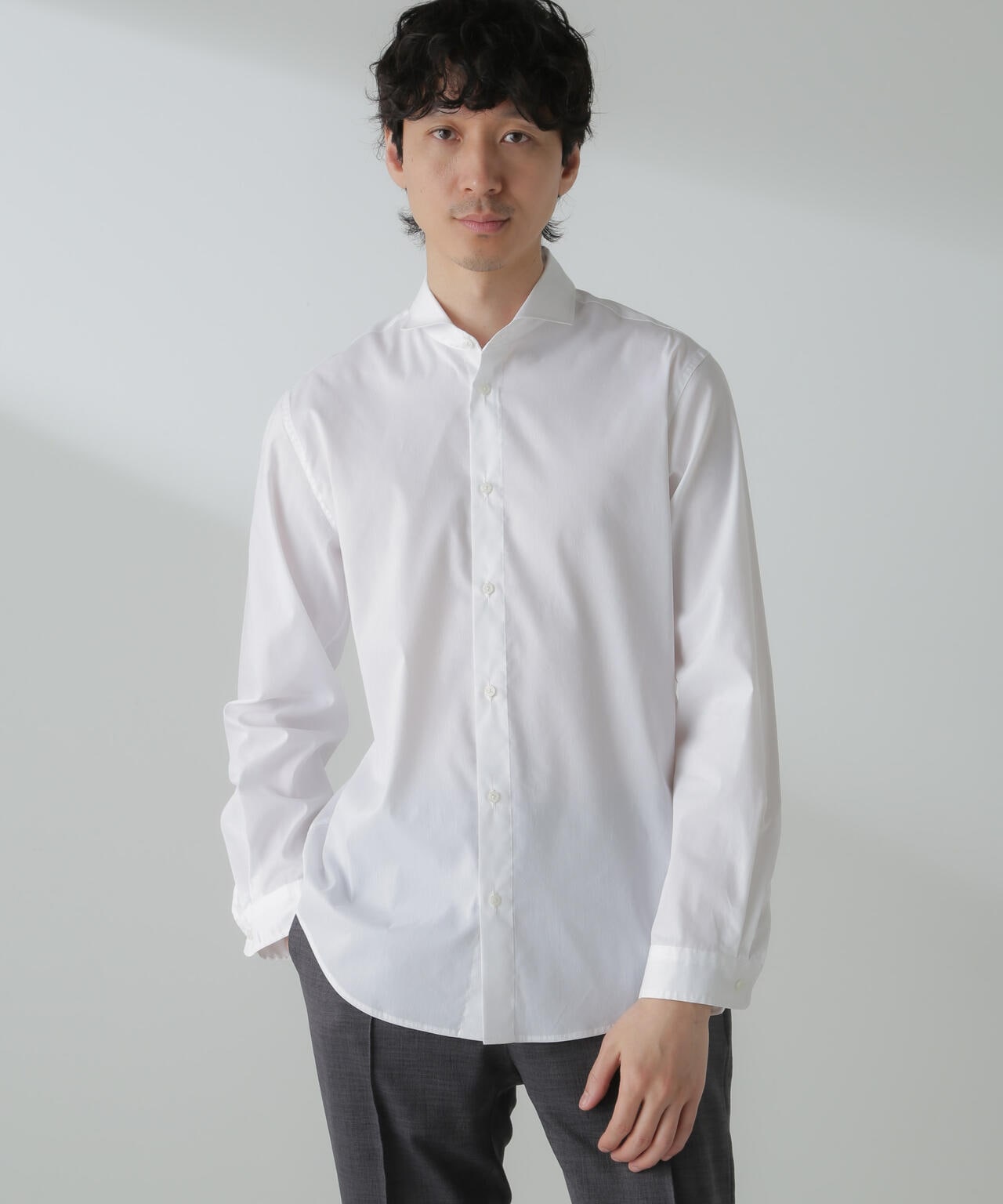 「ICE FLOW LINEN」カッタウェイシャツ 長袖 6684120224