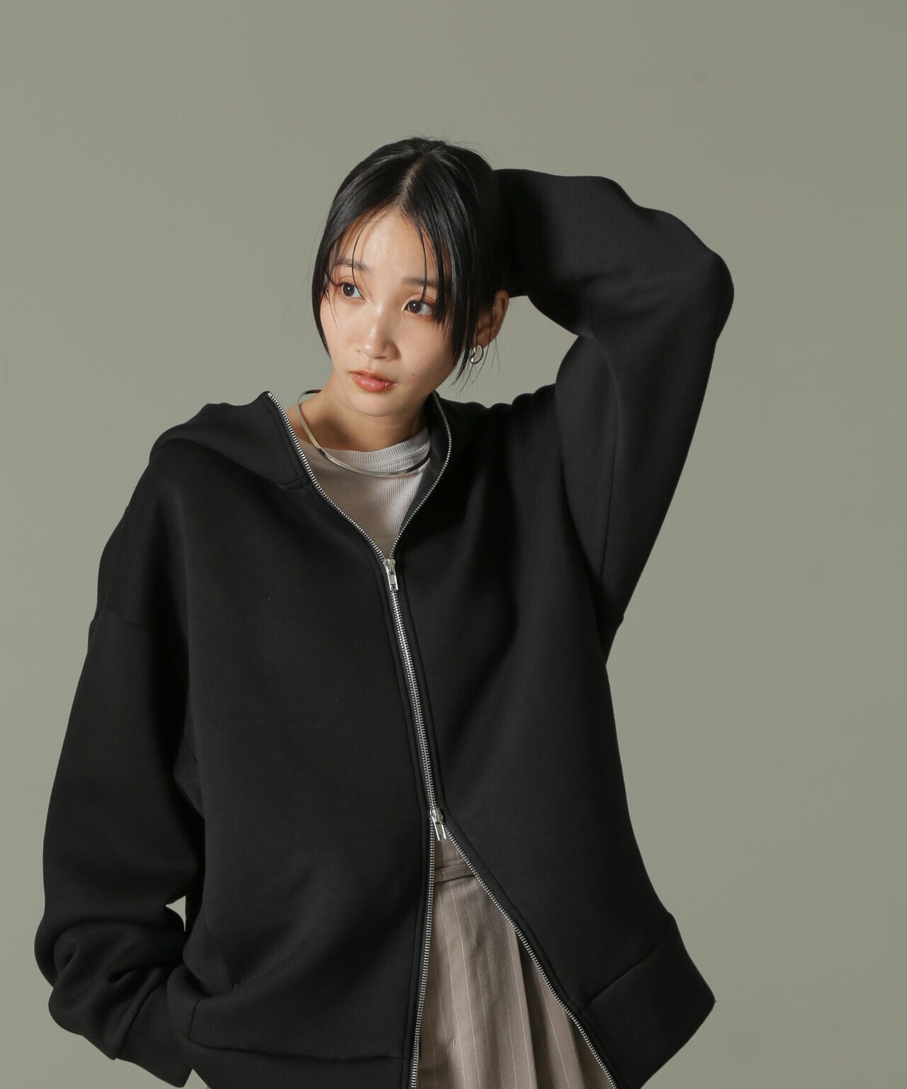WEB限定/テックダンボールダブルジップBIGパーカ男女兼用 6734223329