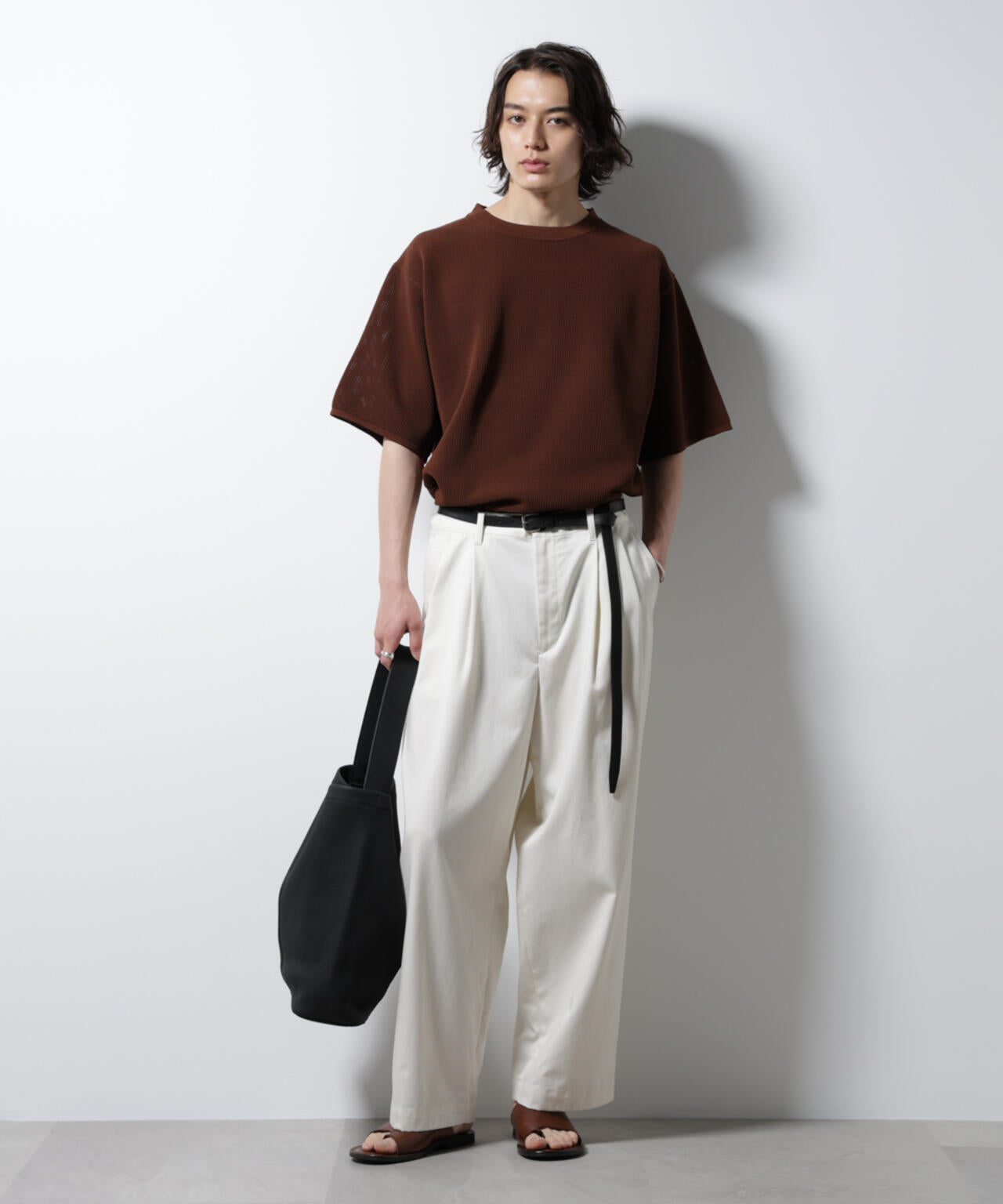 スポンディッシュ メッシュ クルーネックニットTEE 6685122219