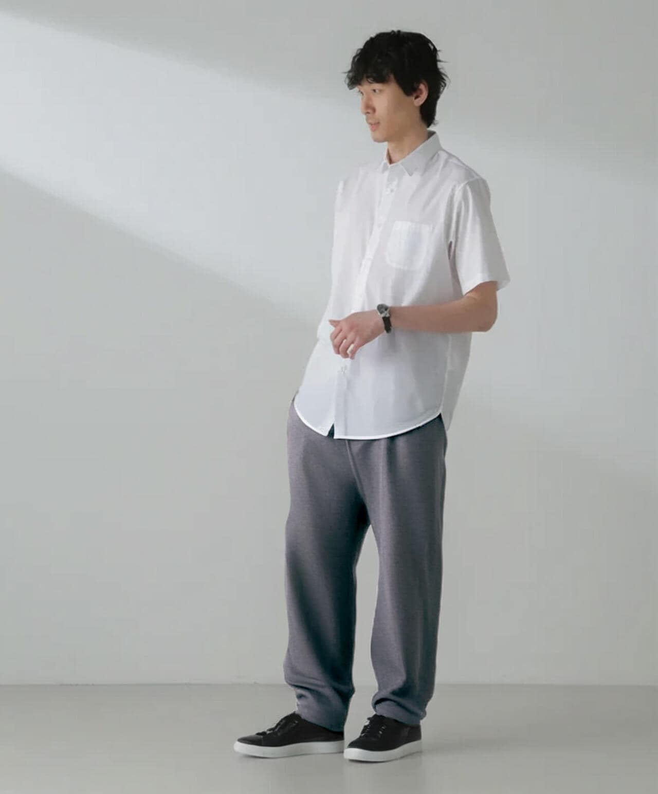 「ICE FLOW LINEN」レギュラーカラーシャツ 半袖 6684121206