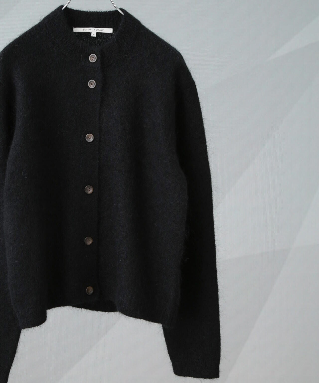 SECOND FEMALE/Brook Knit Plain Cardigan 6714222059