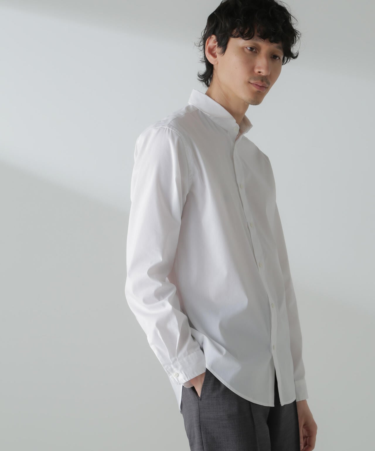 「ICE FLOW LINEN」カッタウェイシャツ 長袖 6684120224