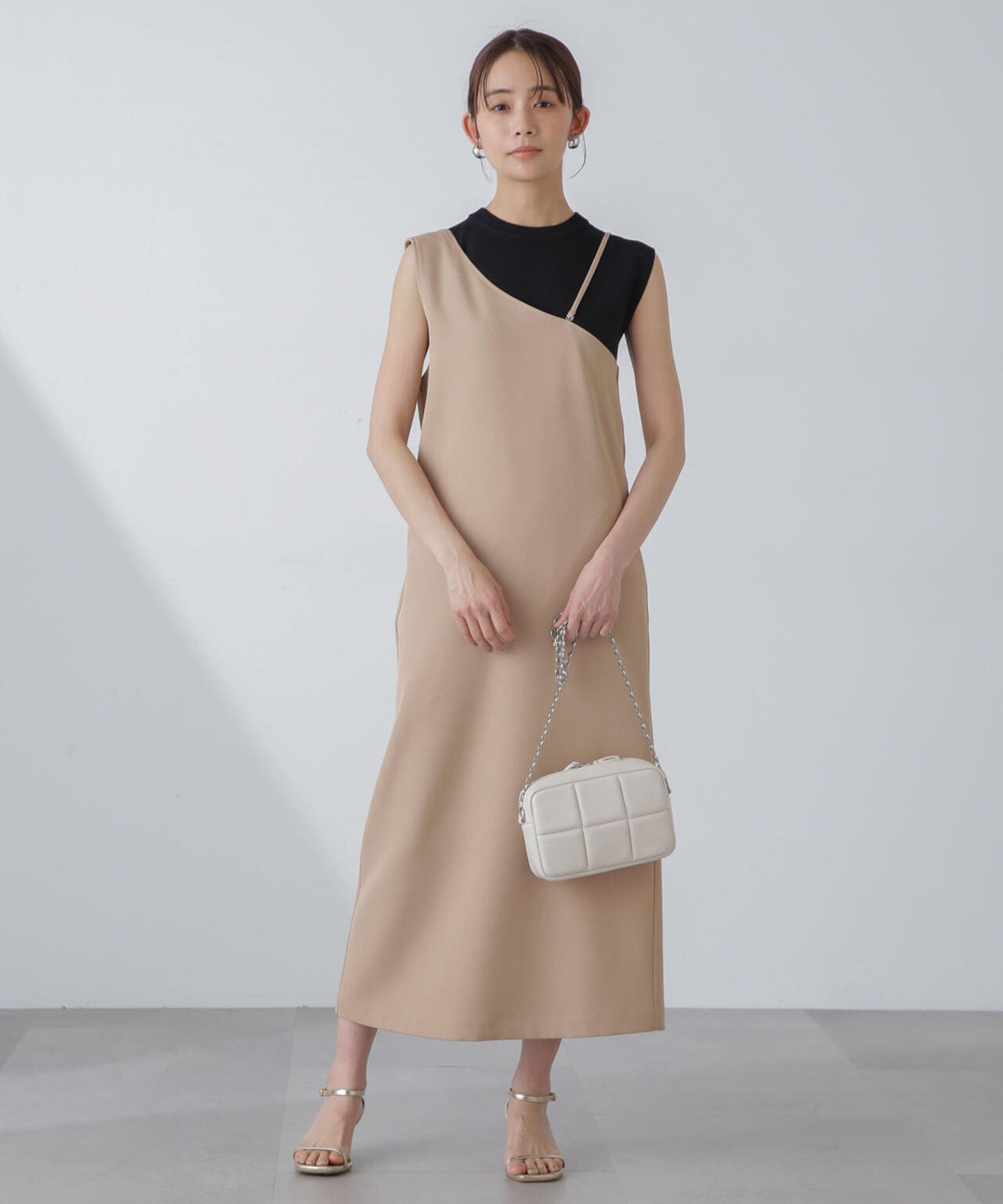 2way アシンメトリー ジャンパー スカート 