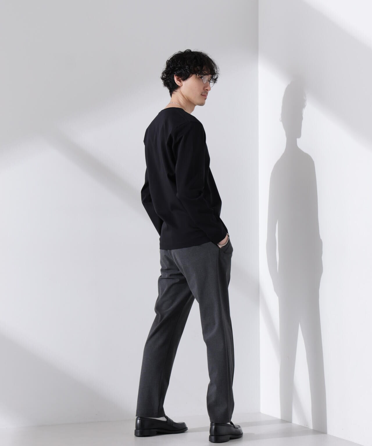 アンチスメル VネックTシャツ 長袖 6725123206