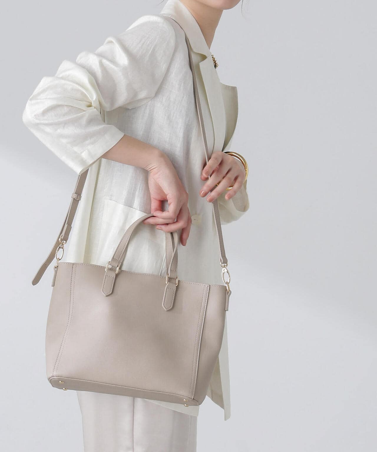 ショルダー付き トートバッグ 