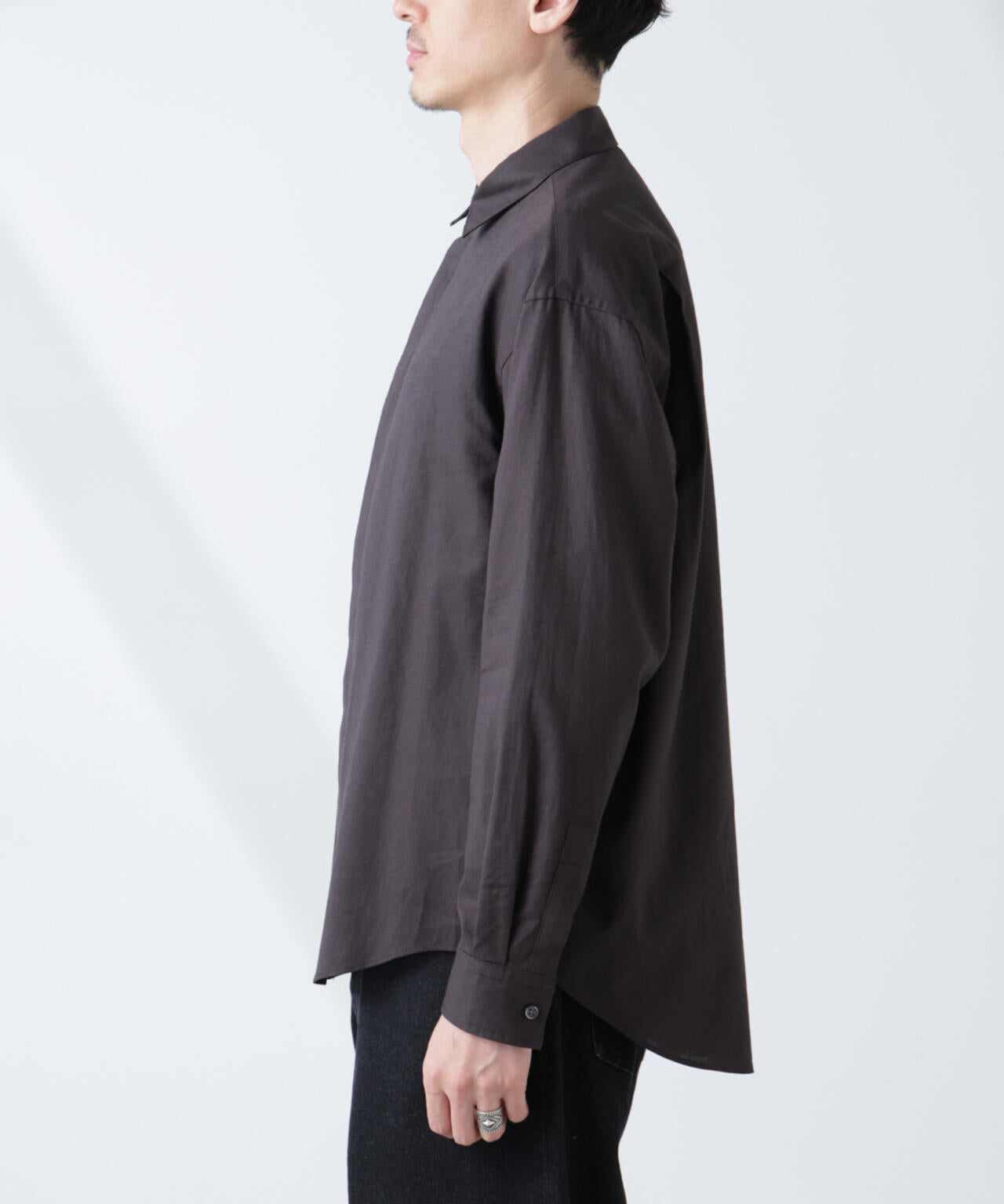 「BELGIUM LINEN FABRICS」リネンコットンレギュラーシャツ 6685120218