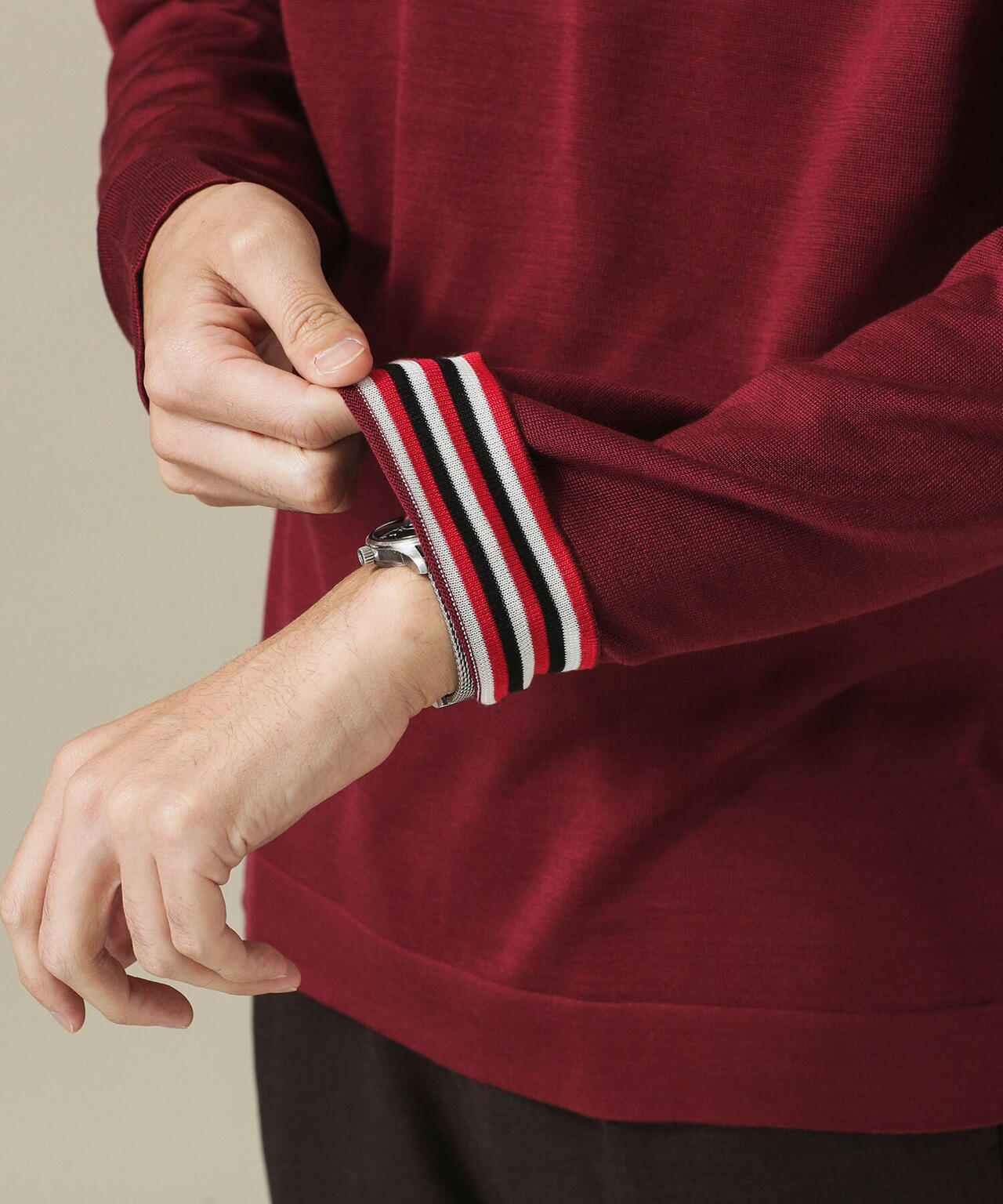 JAL×AXF×NU］シルクモックネックJAPANニット