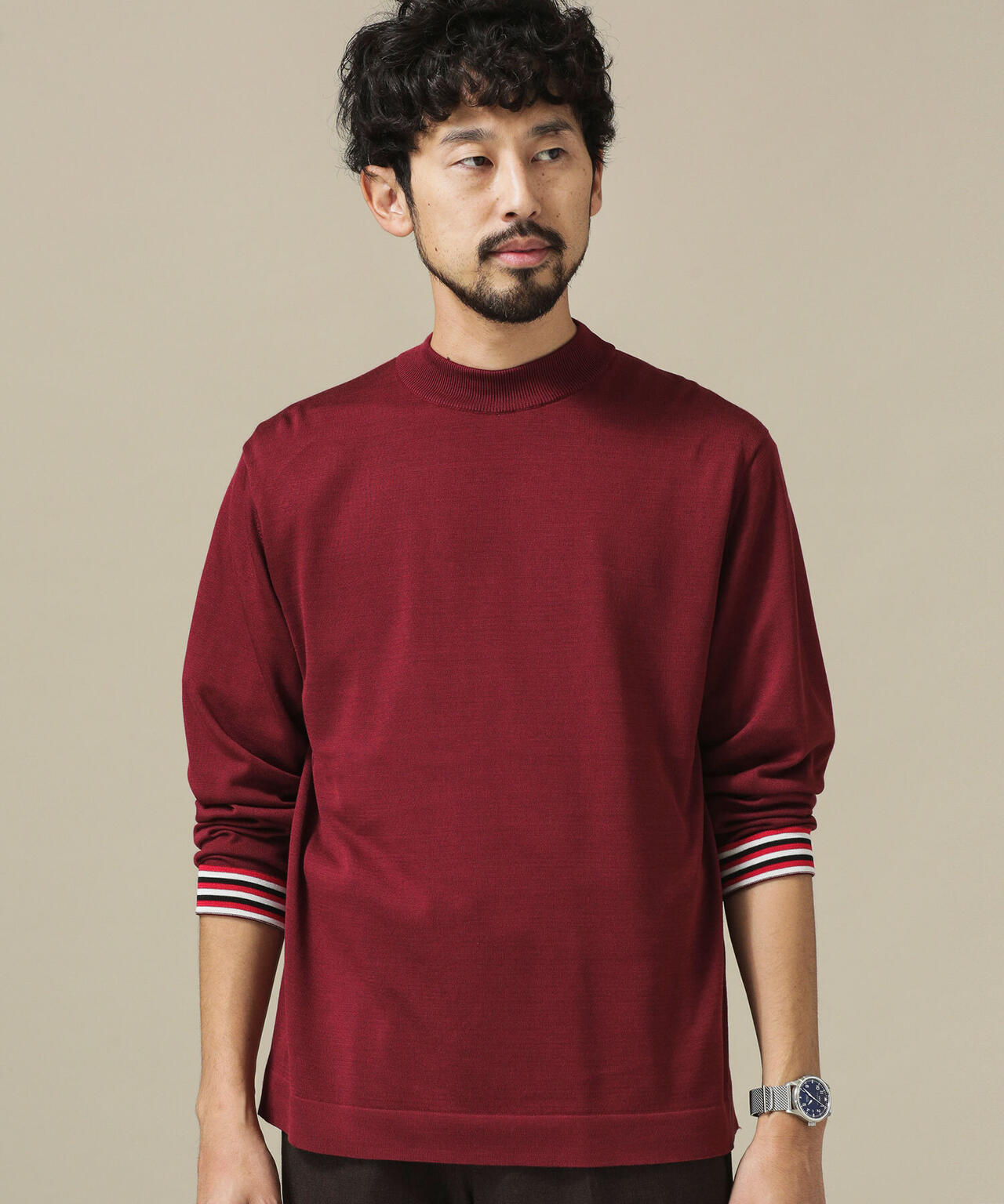 ナノユニバース（NANO universe）/［JAL×AXF×NU］シルクモックネックJAPANニット JAL×AXF×NU］シルクモックネックJAPANニット