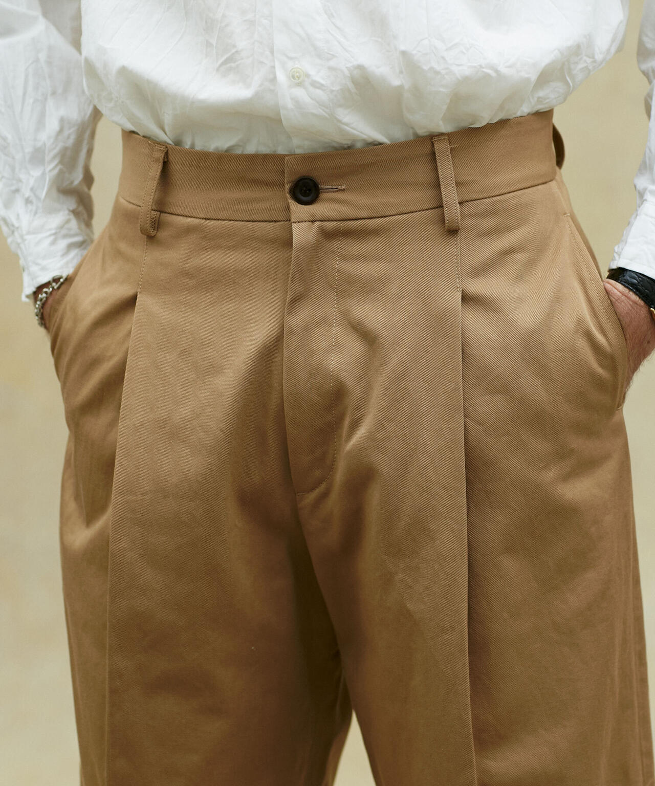 LB.02/バックシンチ付きワンタックワークパンツ 6682127258