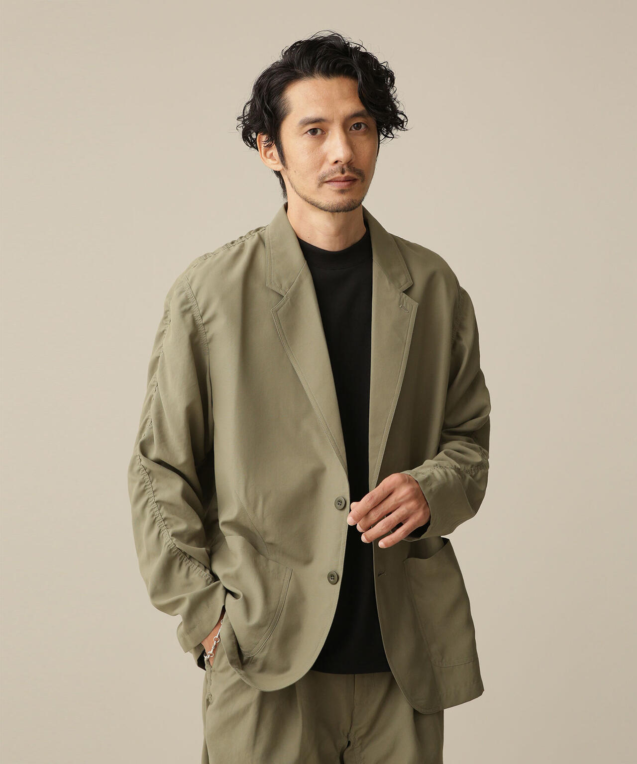 ナノユニバース LB.03 セットアップ スーツ 麻混 ジャケット パンツ